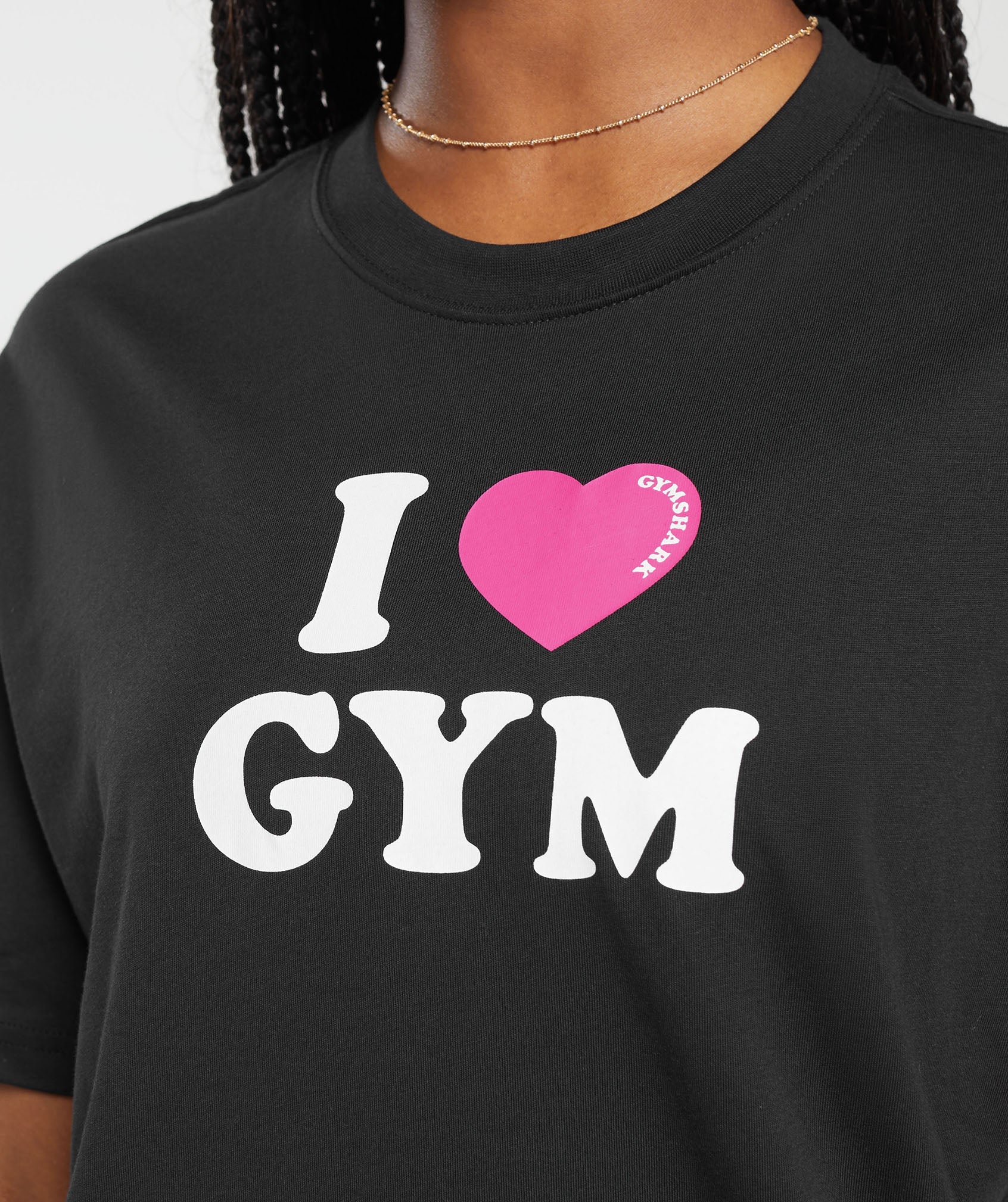 I Heart Gym Oversized T-Shirt in Black - view 6