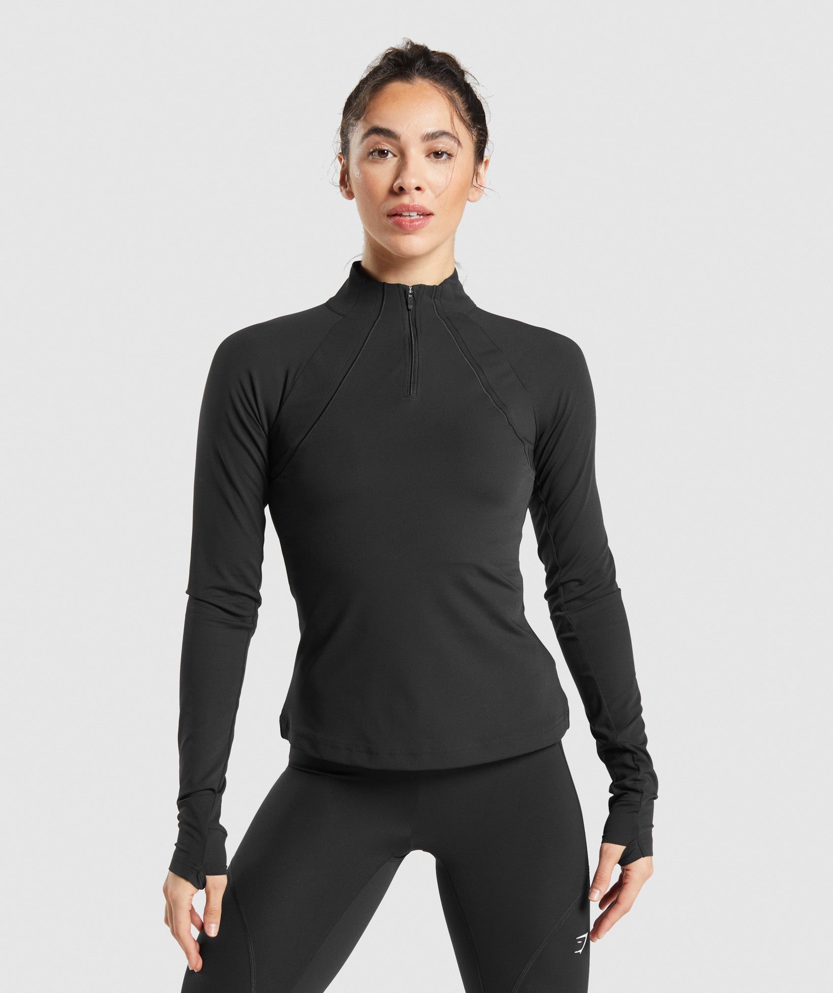 Gymshark Sport 1/4 Zip - Black/Neptune Purple/Currant Pink