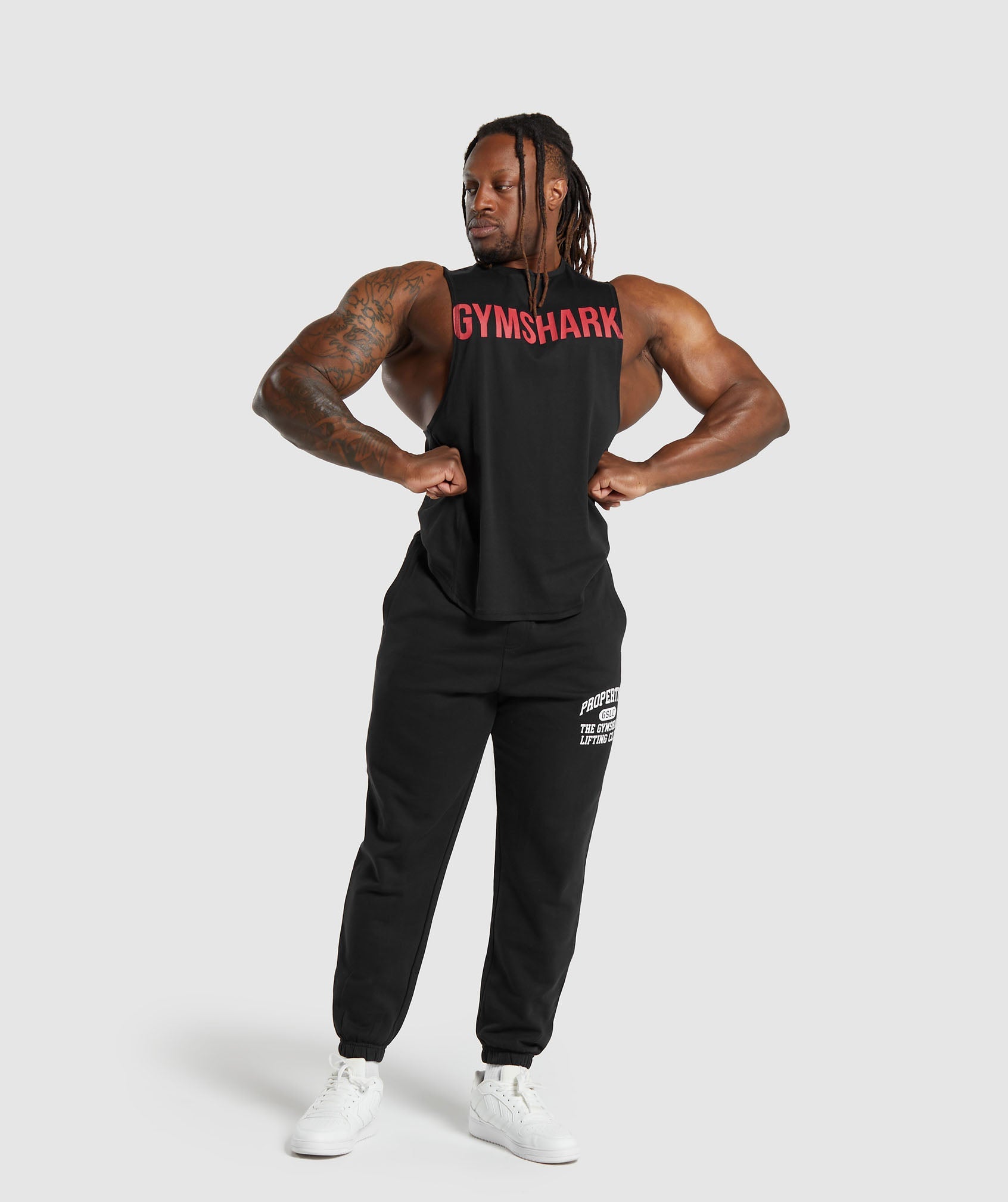 Impact Drop Arm Tank in Black/Vivid Red - view 4