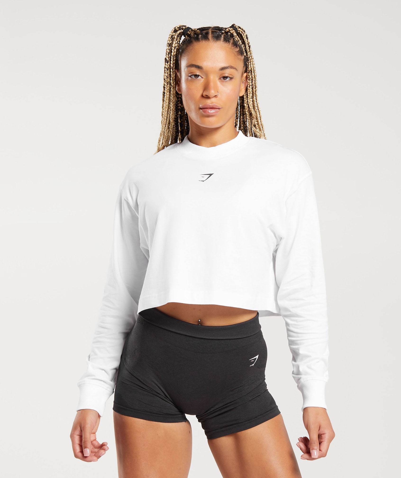 Gymshark Legacy Washed Long Sleeve Top - Black/Acid Wash