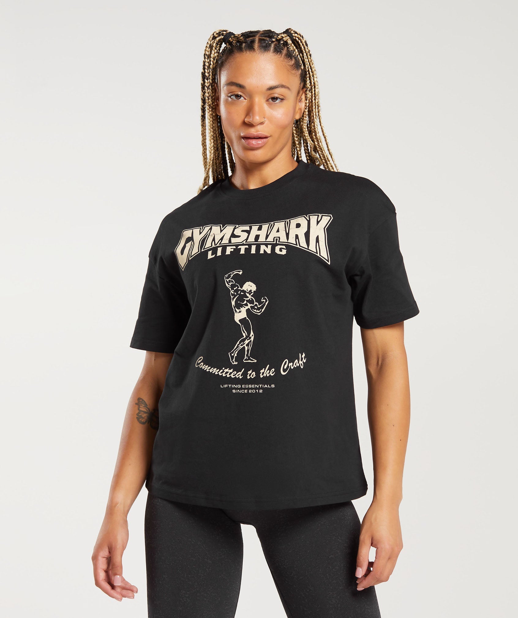 Gymshark Phys Ed Graphic Body Fit T-Shirt - Light Sage Green