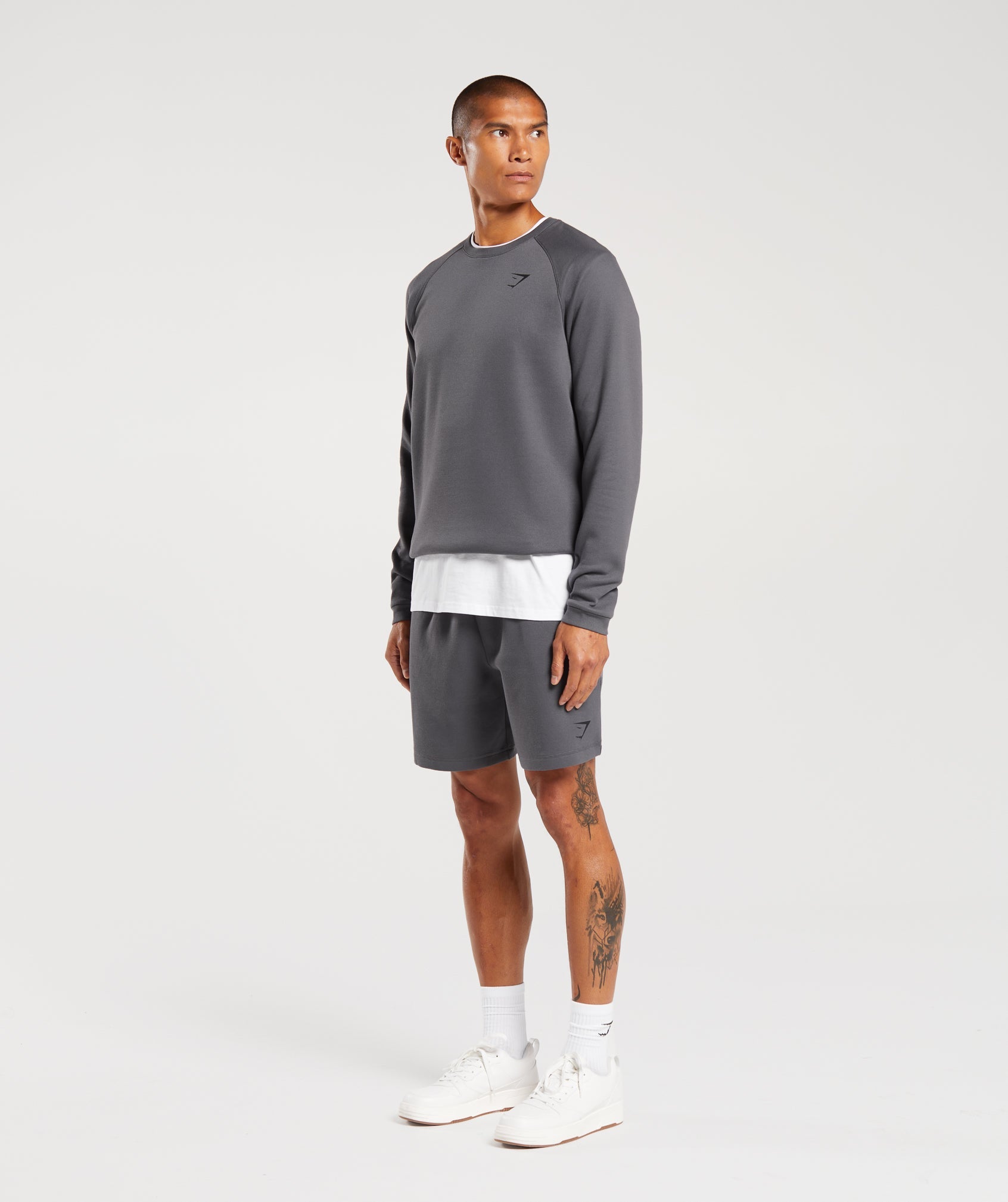Knit Shorts in Silhouette Grey - view 4