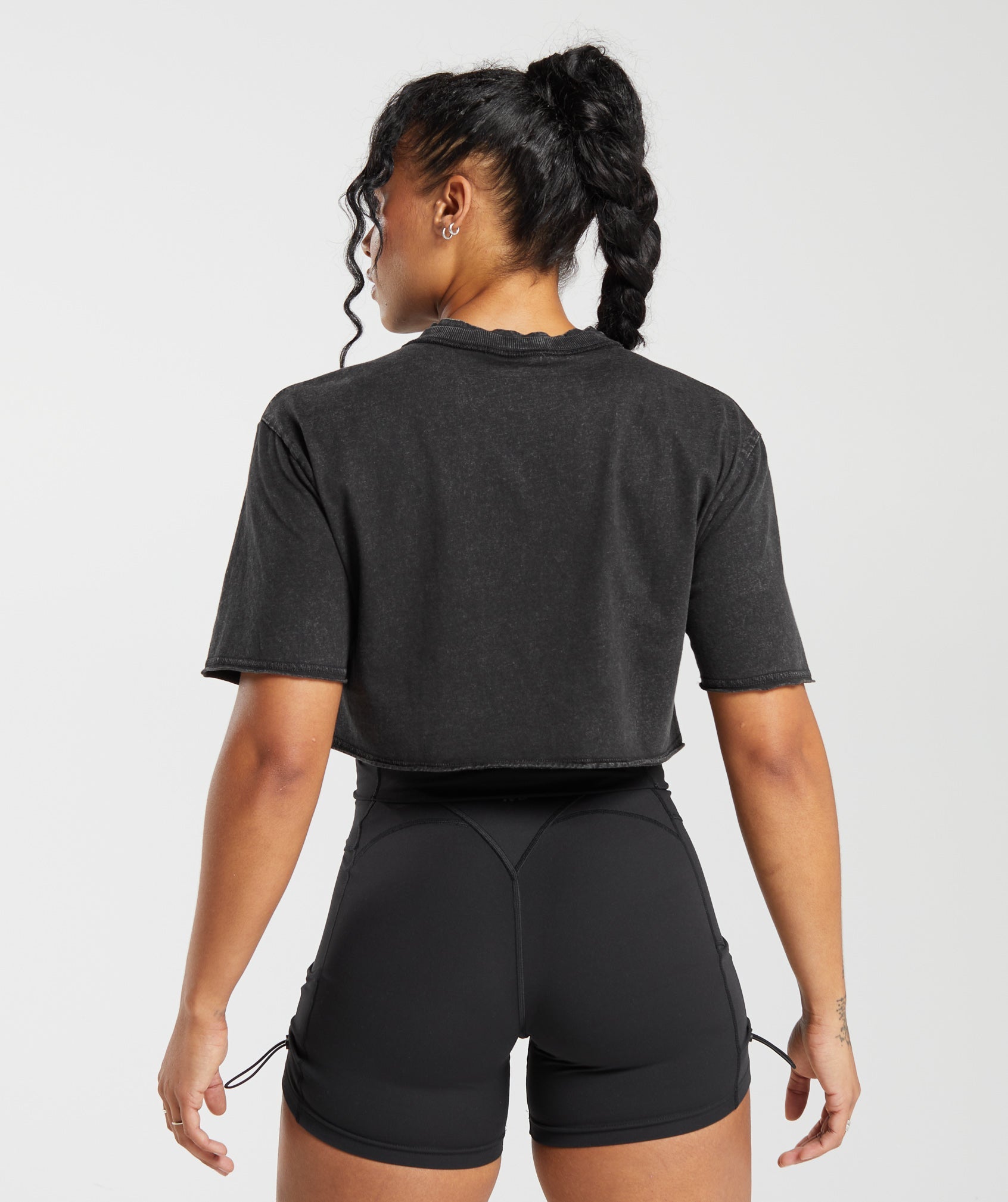 Gymshark Cotton Boxy Crop Top - Black