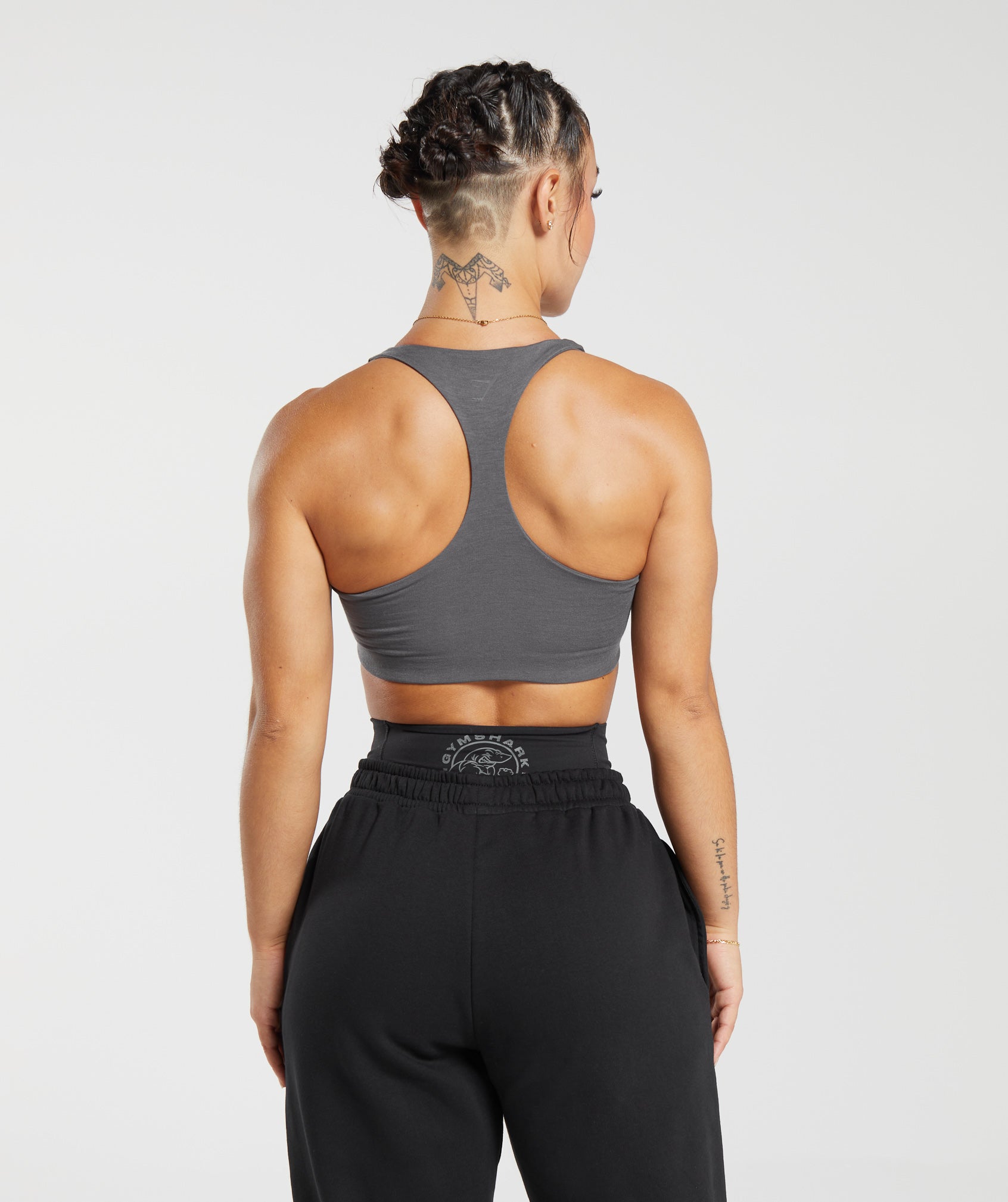 Gymshark Flex Strappy Sports Bra - Black/Charcoal