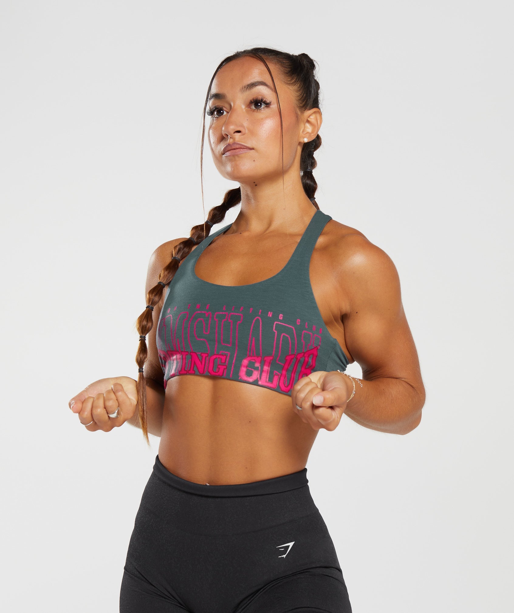 Gymshark Lifting Graphic Bralette - Smokey Teal