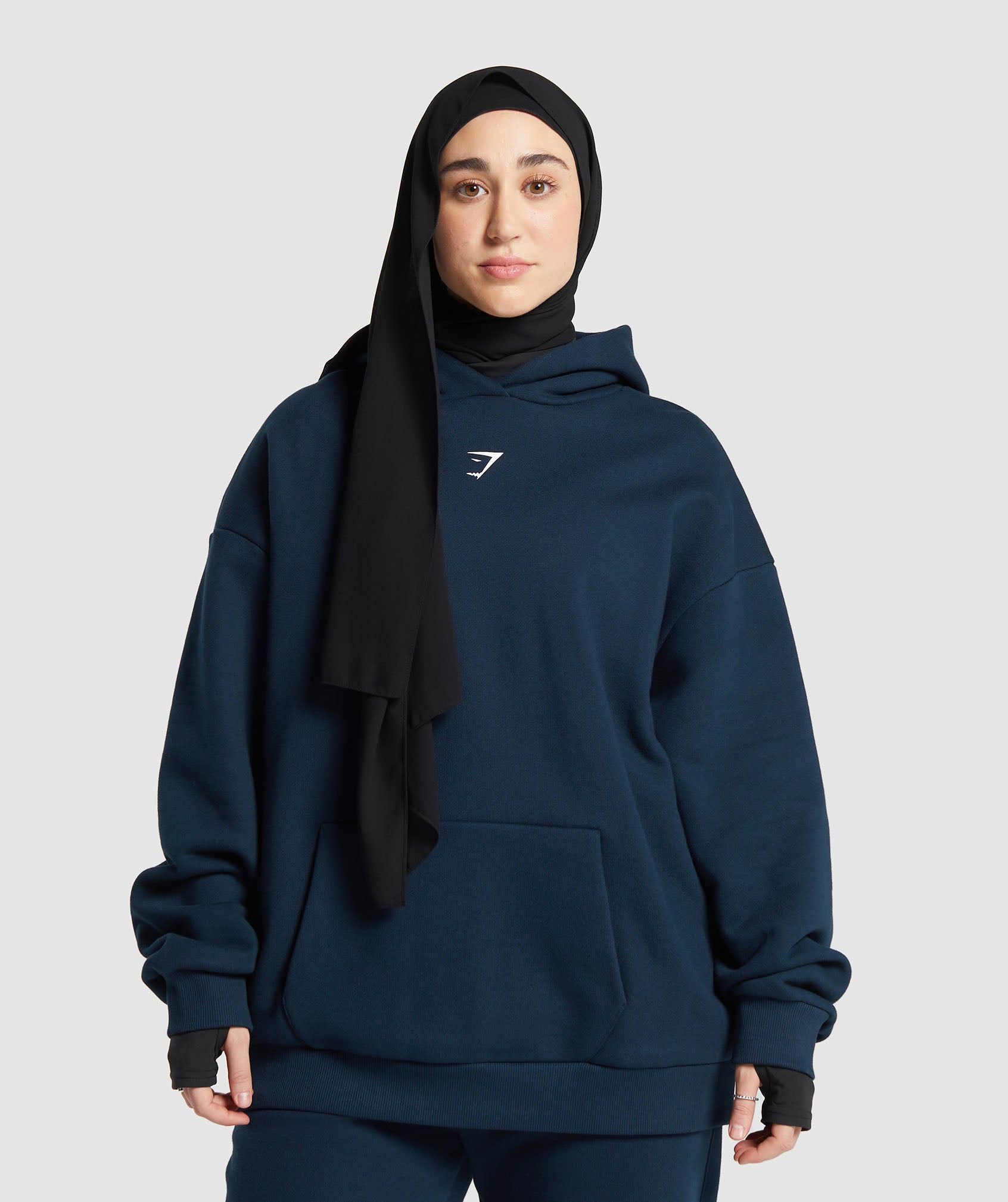 GS X Leana Deeb Oversized Graphic Hoodie in Navy - view 2