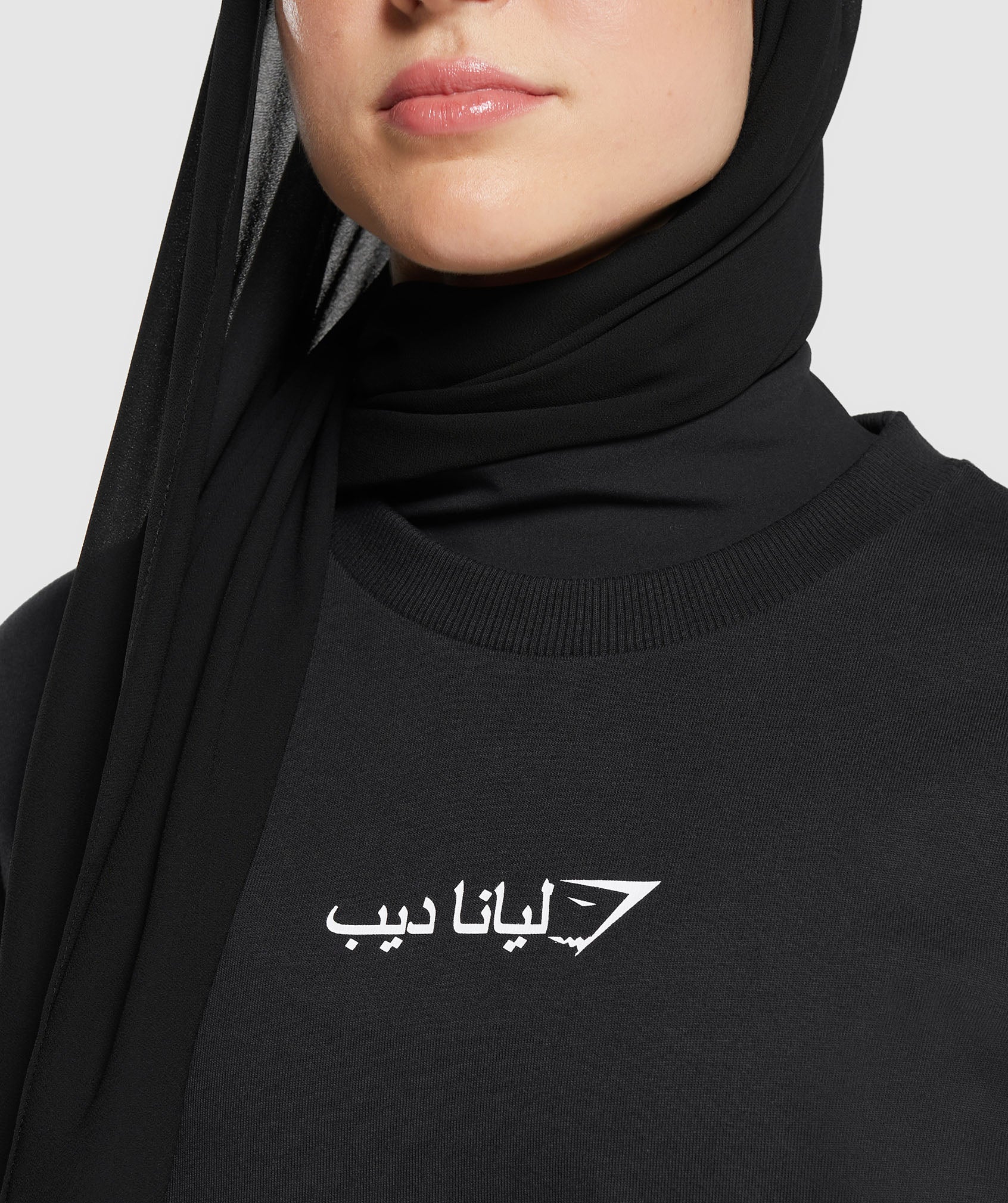 GS X Leana Deeb Oversized Long Sleeve Top in Black - view 5