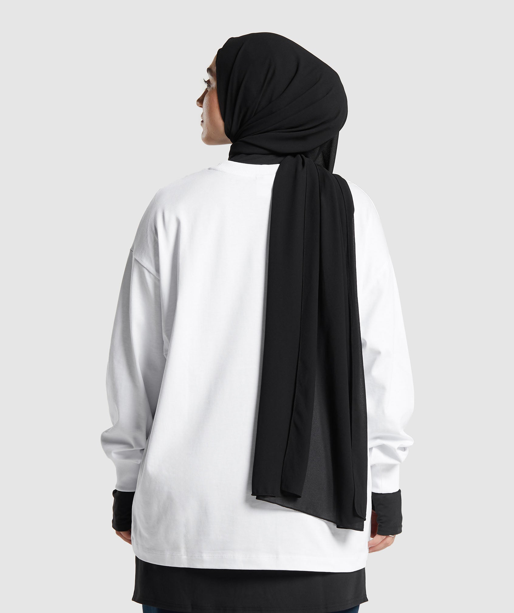 GS X Leana Deeb Oversized Long Sleeve Top in White - view 2