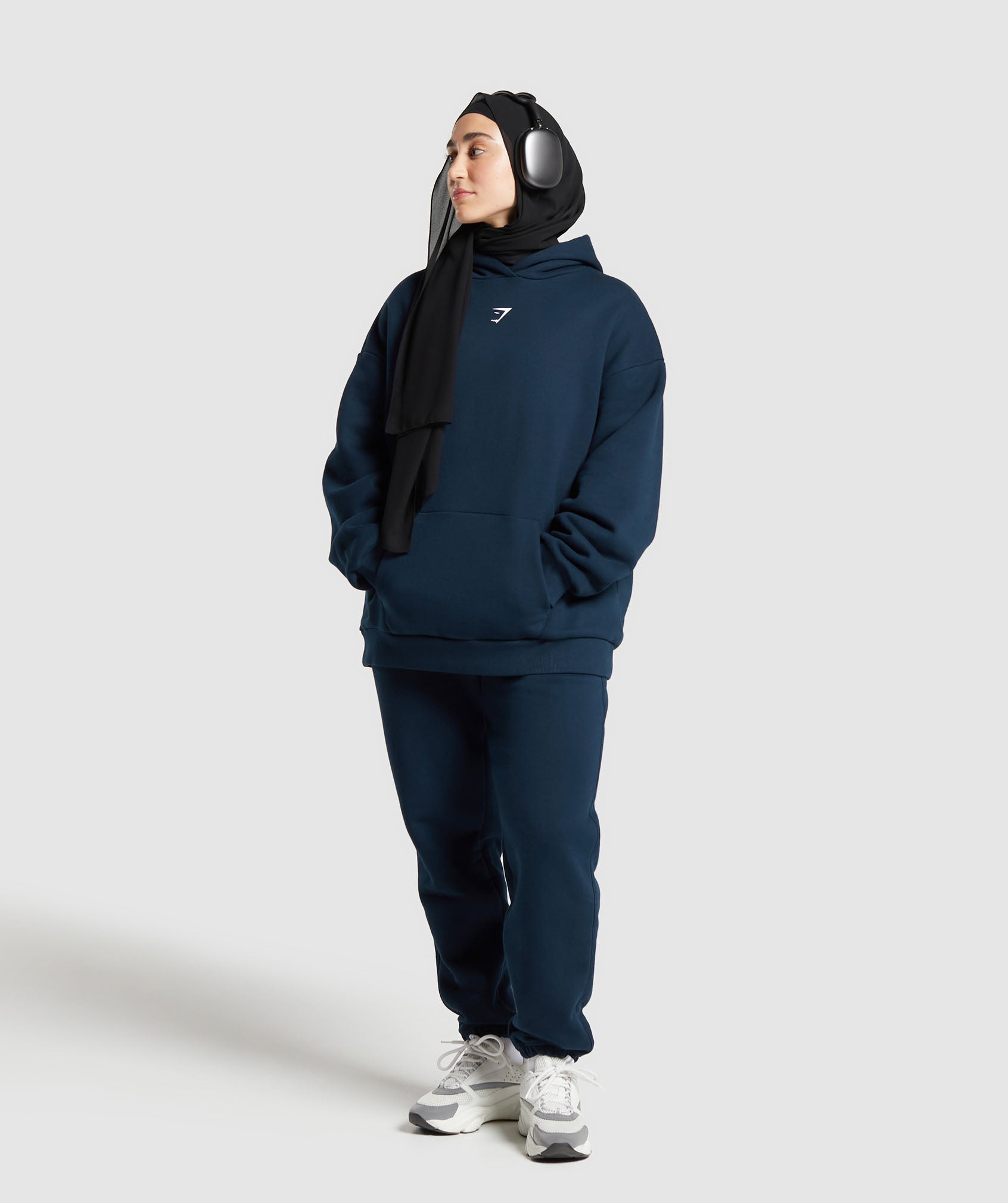 GS X Leana Deeb Oversized Joggers in Navy - view 4