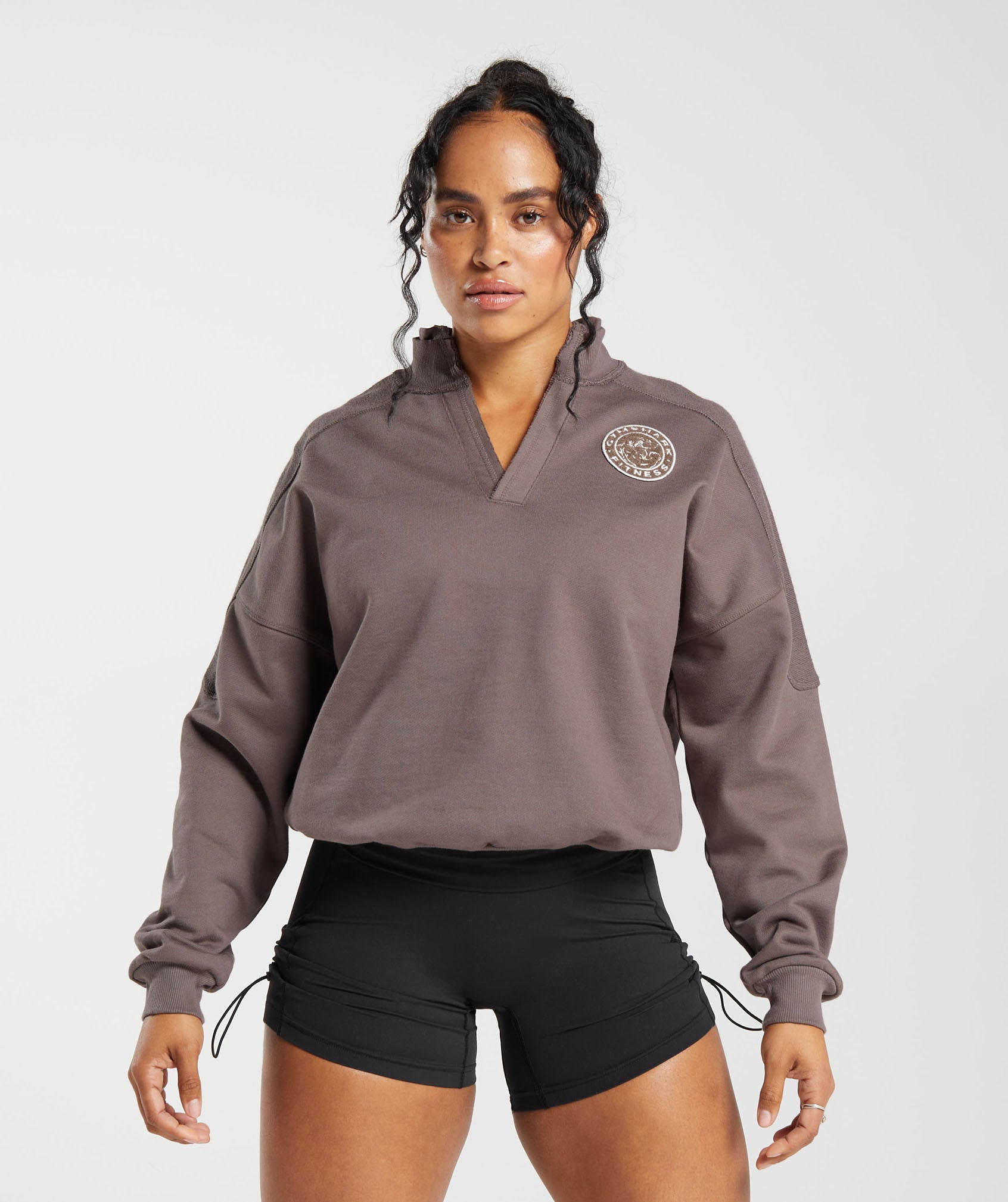 Gymshark Training Fleece Cropped Sweatshirt - Natural Sage Green