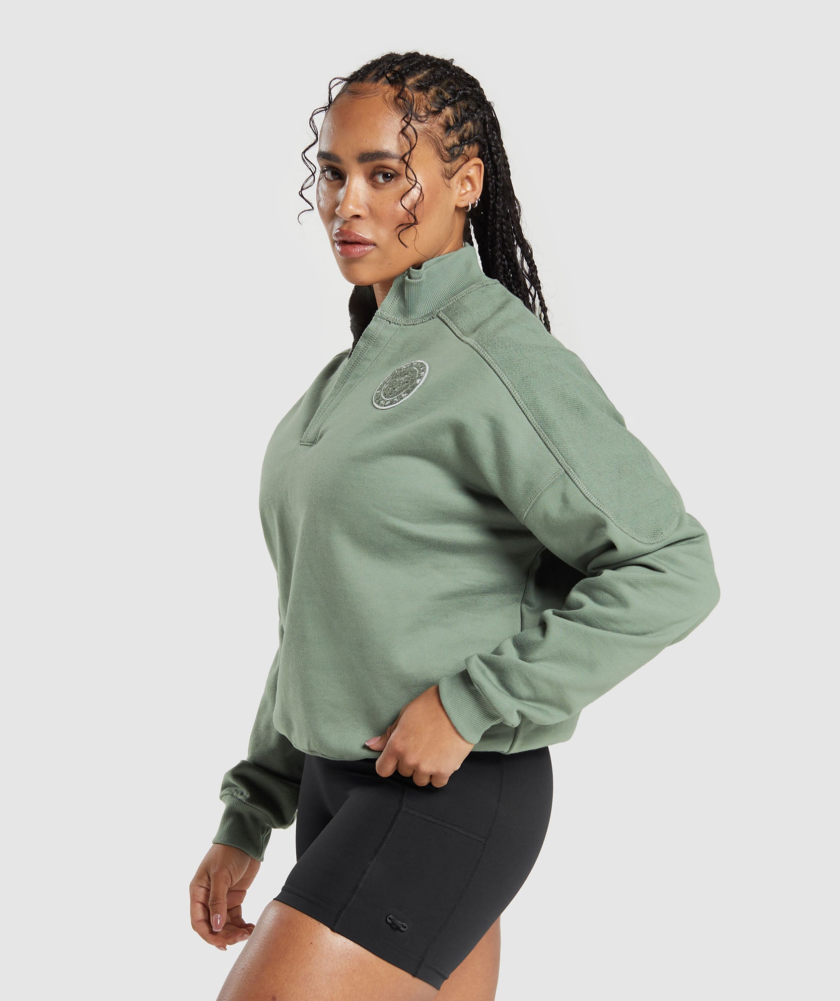 Legacy Oversized Sweatshirt in Unit Green - view 3