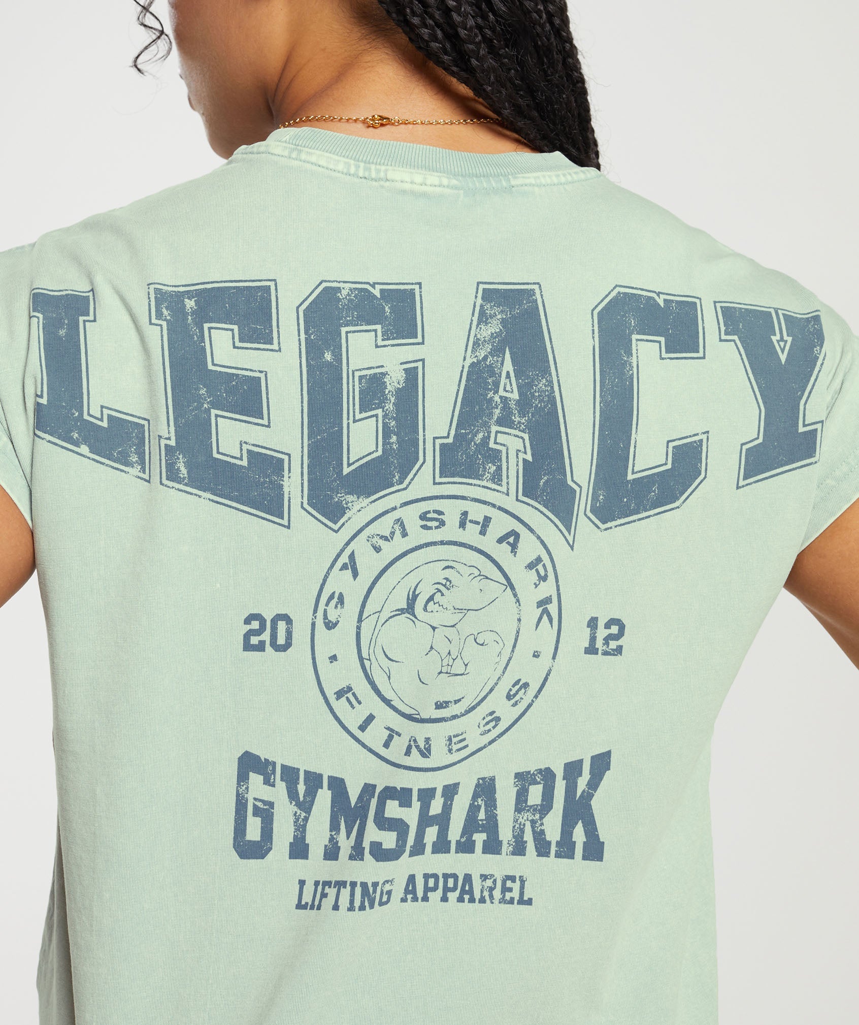 Legacy Washed Oversized T-Shirt in Faded Green - view 6