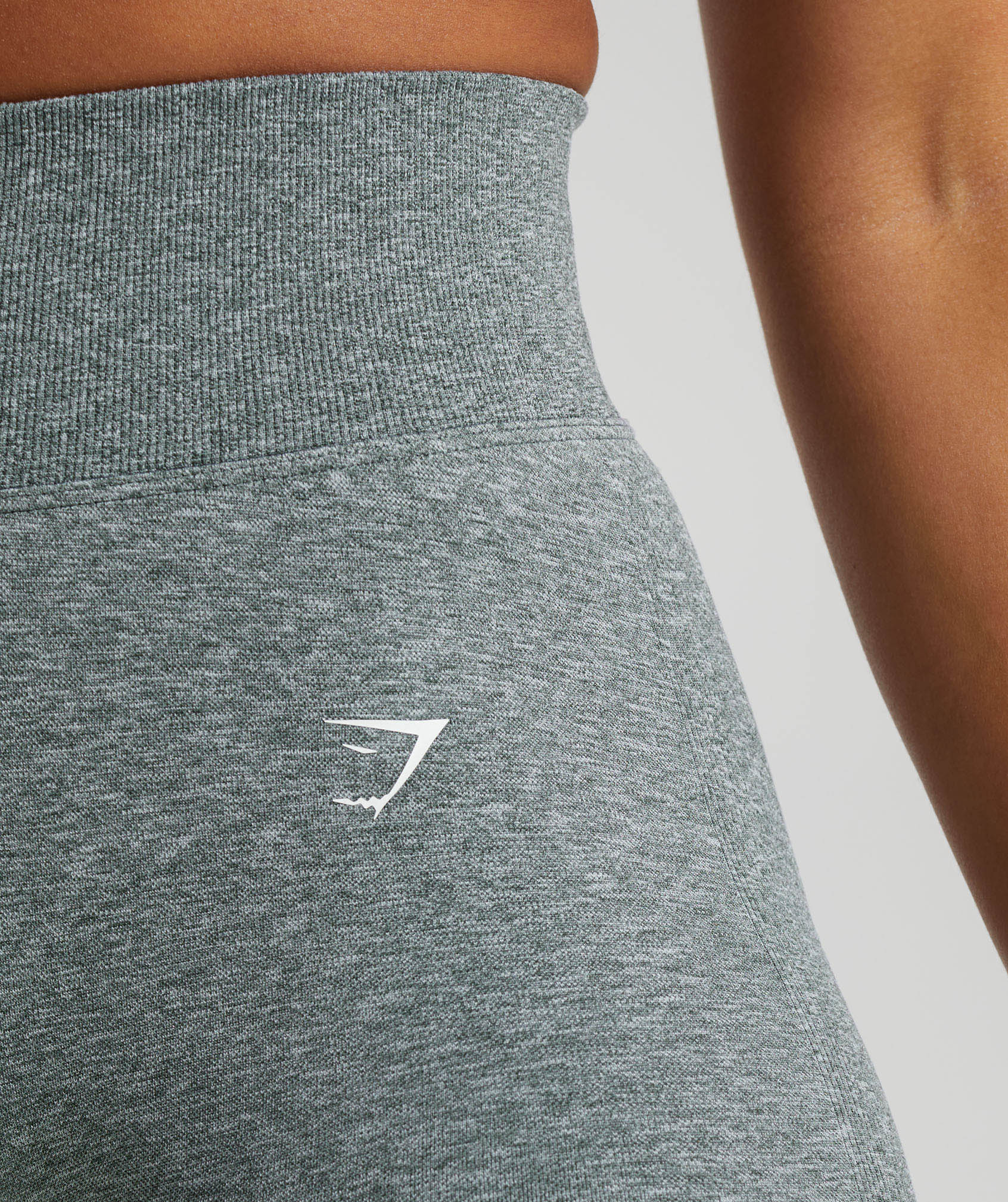 Lift Contour Seamless Shorts in Slate Teal/White Marl - view 7
