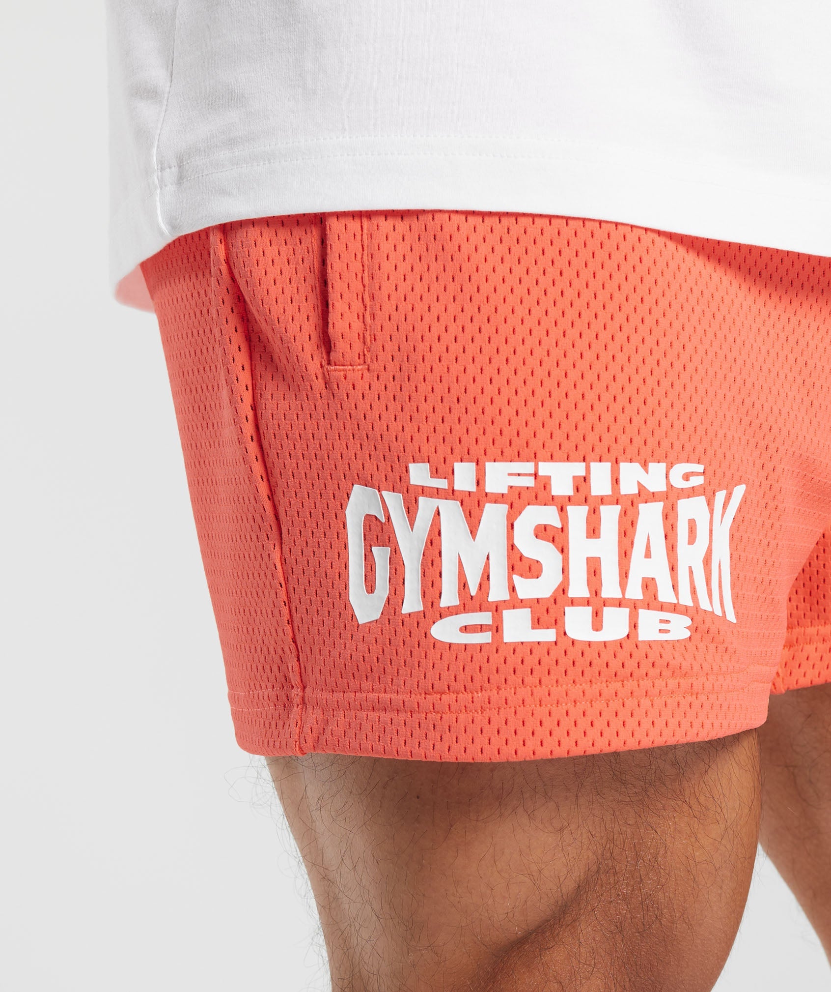 Lifting Club Mesh 5" Shorts in Solstice Orange - view 6