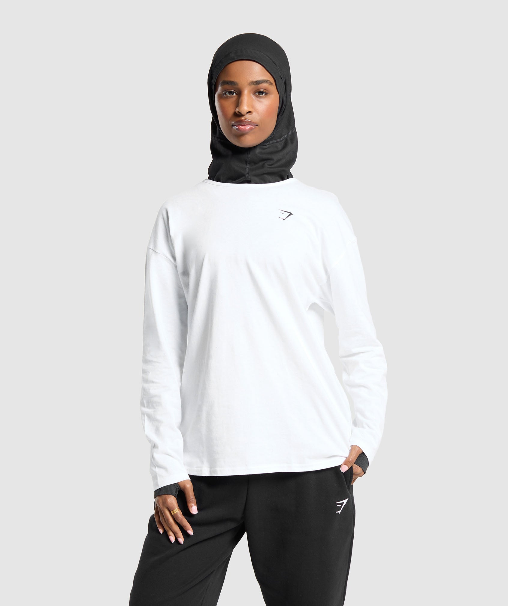 Training Oversized Cotton Long Sleeve Top