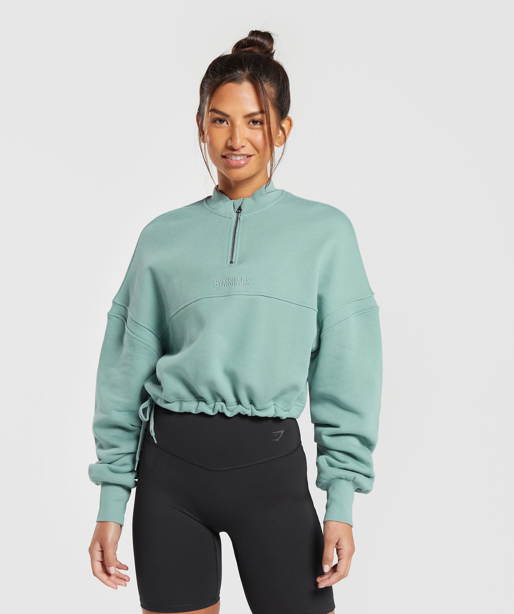 Heavyweight Loopback Sweat Pullover in Duck Egg Blue - view 1