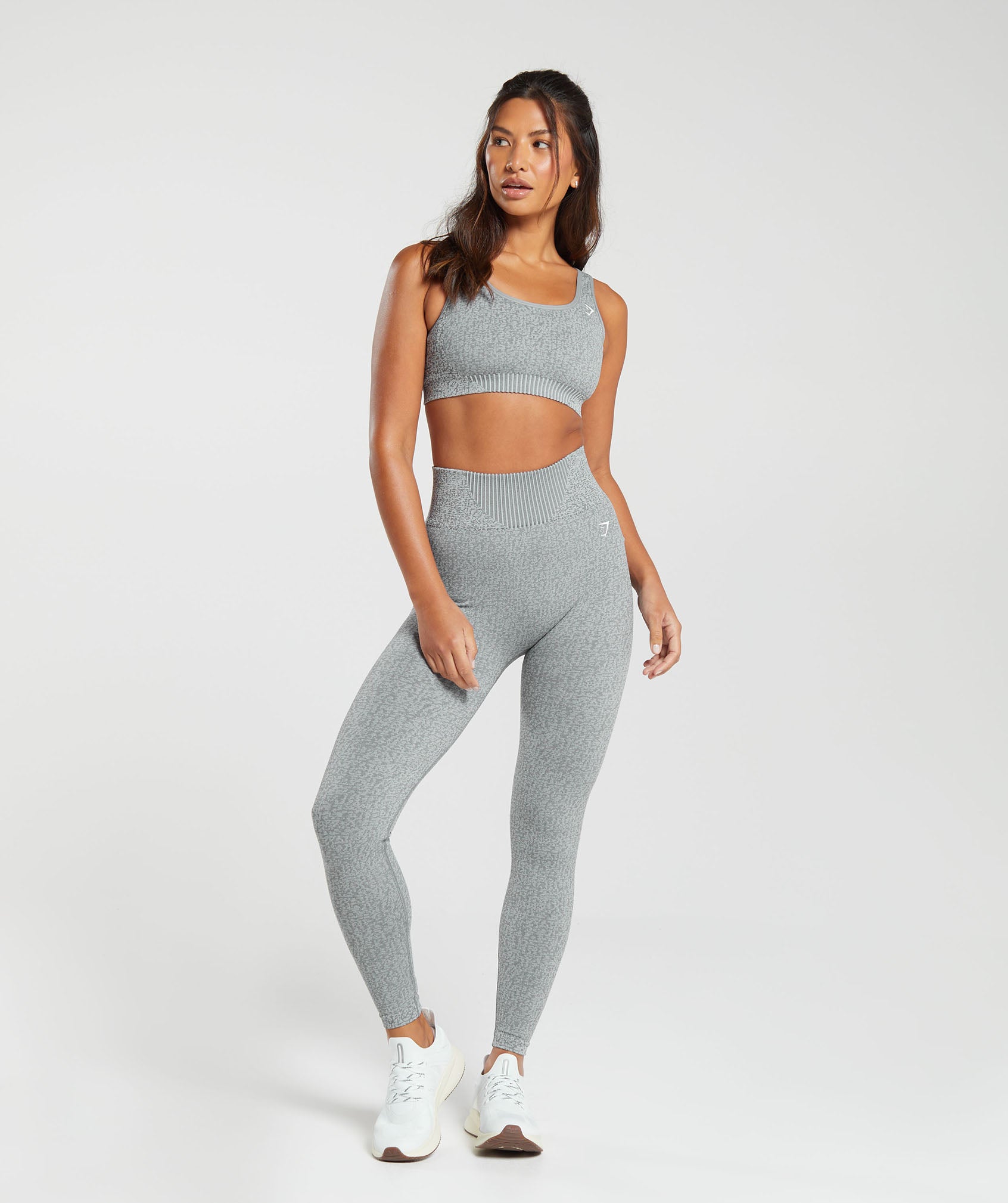 Marl Seamless Leggings in Light Grey Marl/Dark Grey Marl/Smokey Grey - view 4