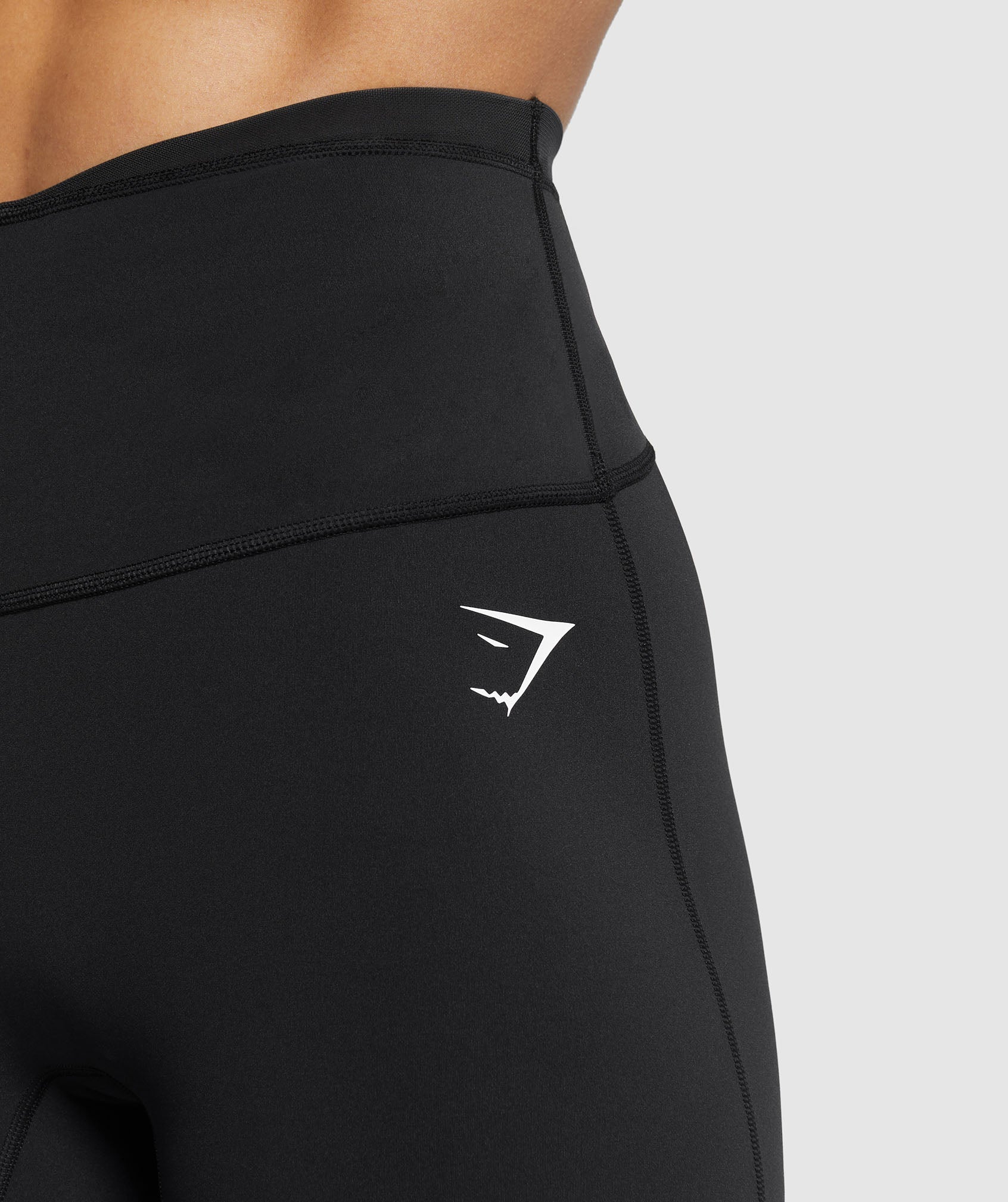 Mesh Waistband Leggings in Black - view 6