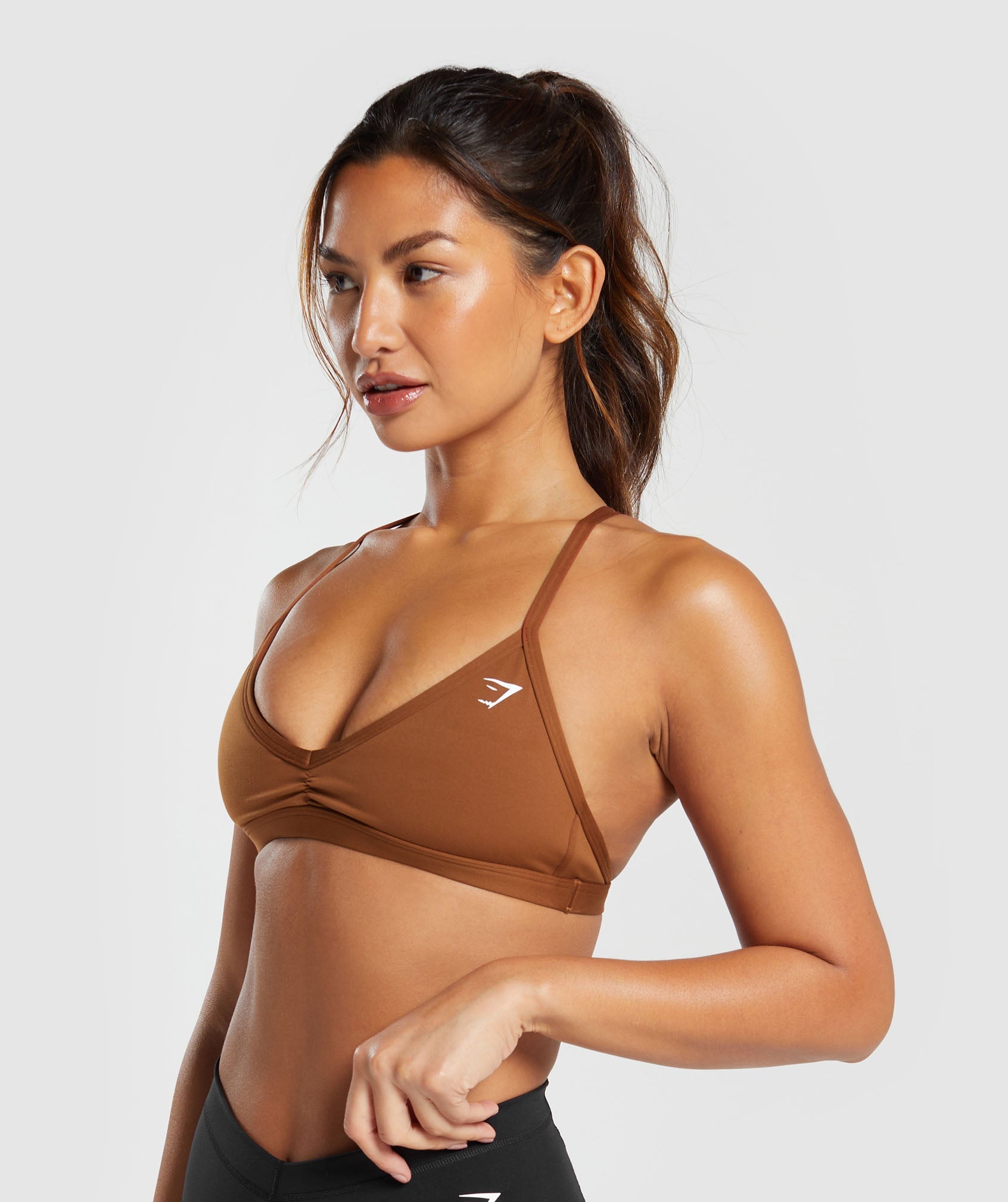 Minimal Sports Bra in Copper Brown - view 3