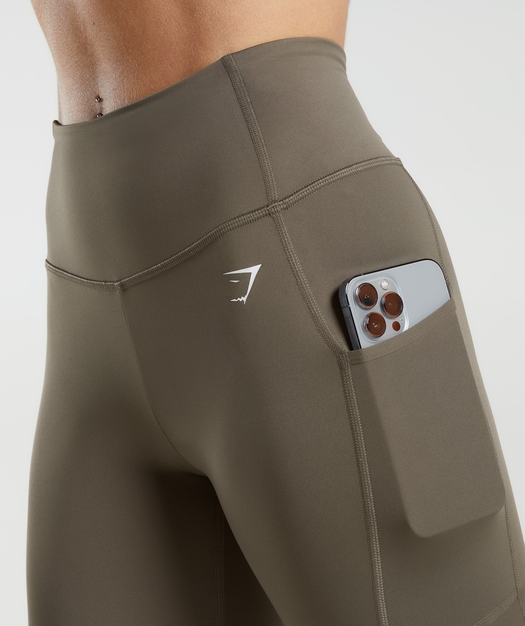 Gymshark Pocket Leggings - Camo Brown