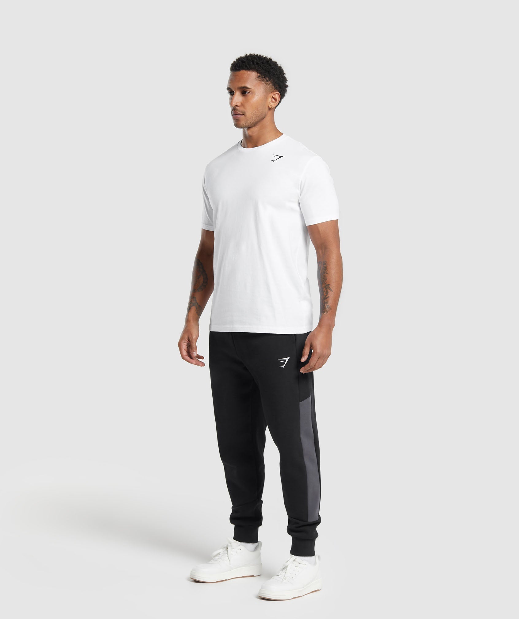 Pique Joggers in Black/Onyx Grey - view 4