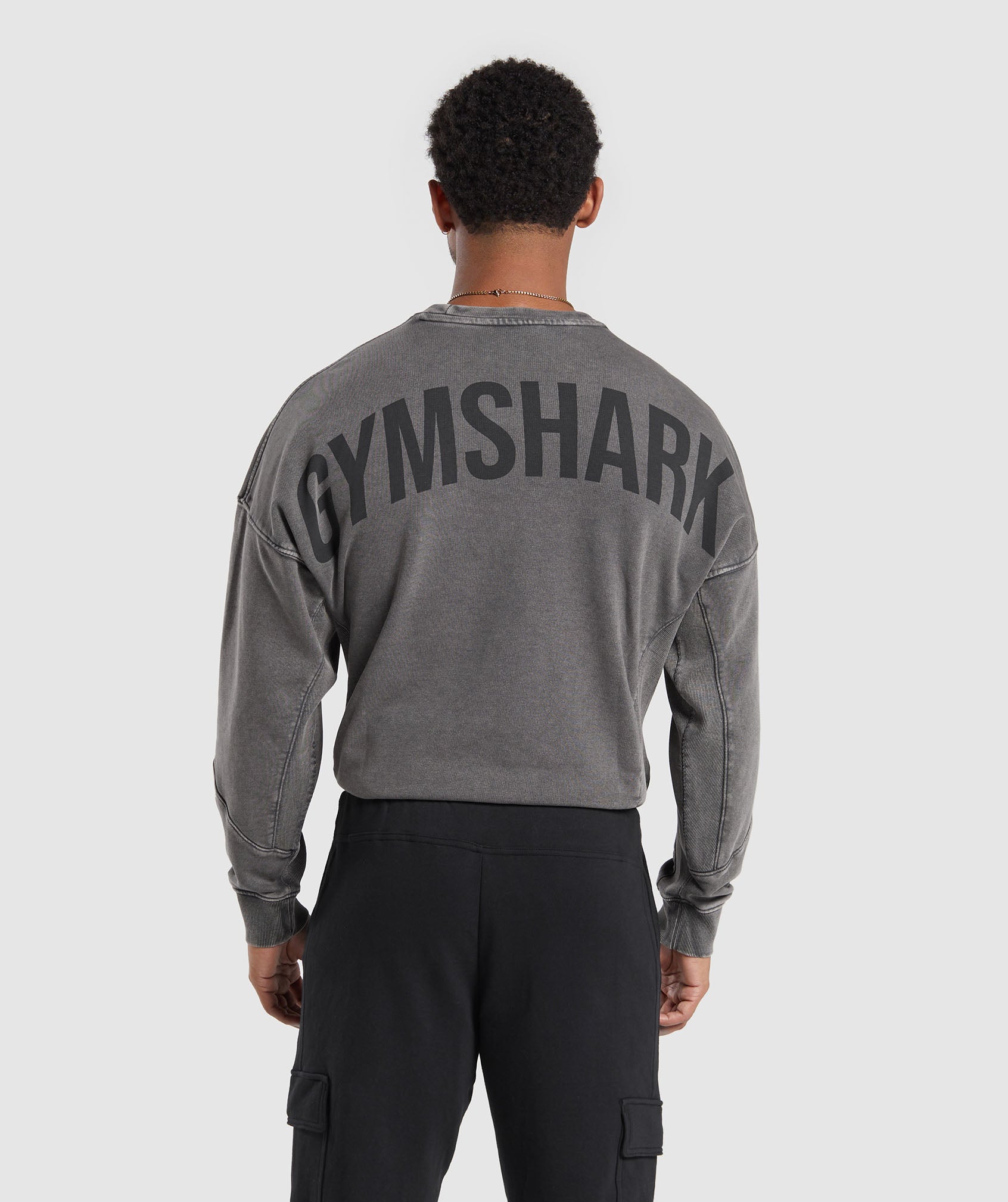 Gymshark Heritage Washed Crew - Onyx Grey