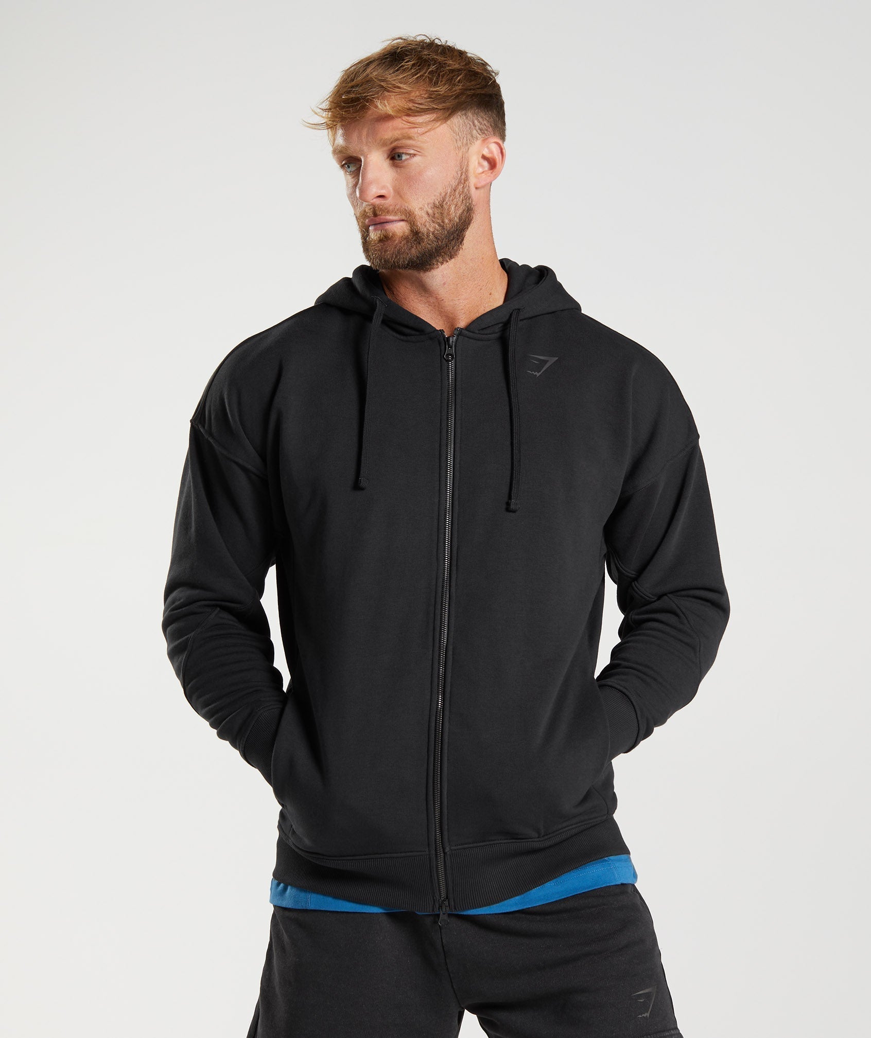 Power Zip Hoodie in Black - view 4