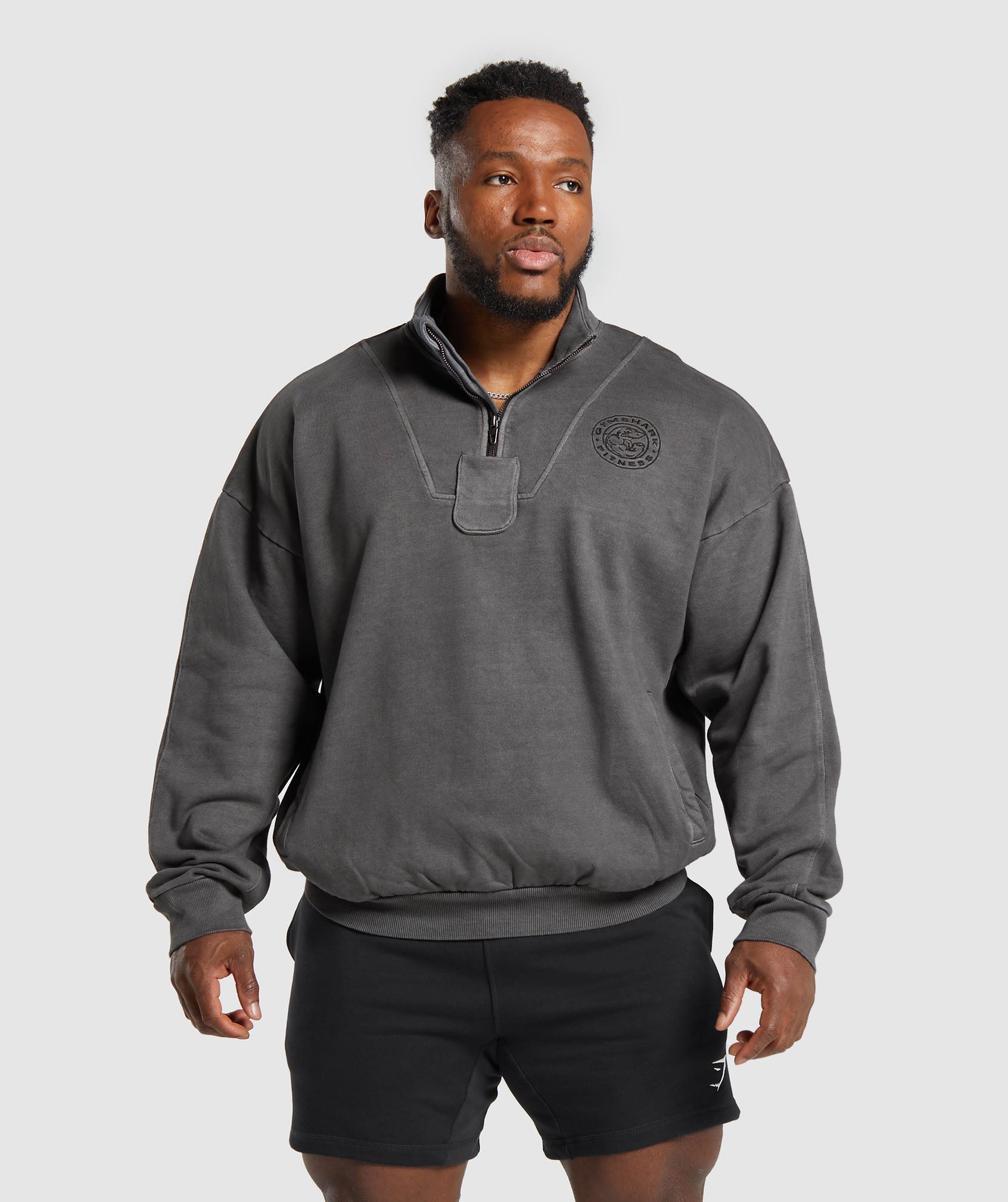 Premium Legacy 1/4 Zip in Black