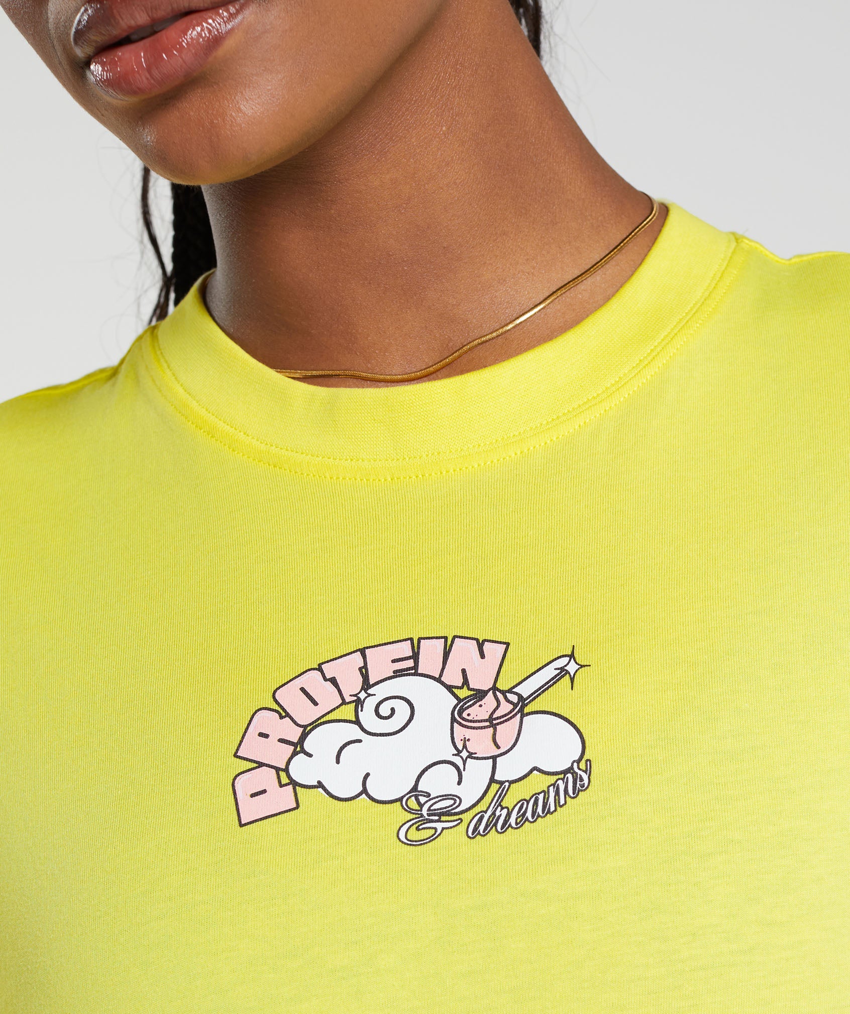Protein & Dreams Oversized T-Shirt in Lemon Yellow - view 6