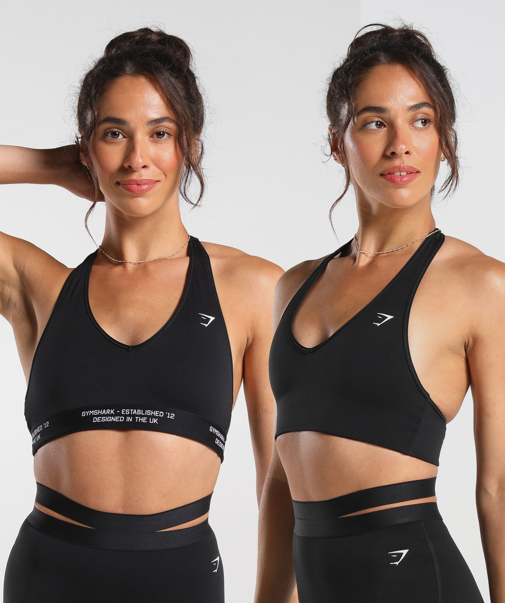 Gymshark Reversible Halterneck Sports Bra - Black