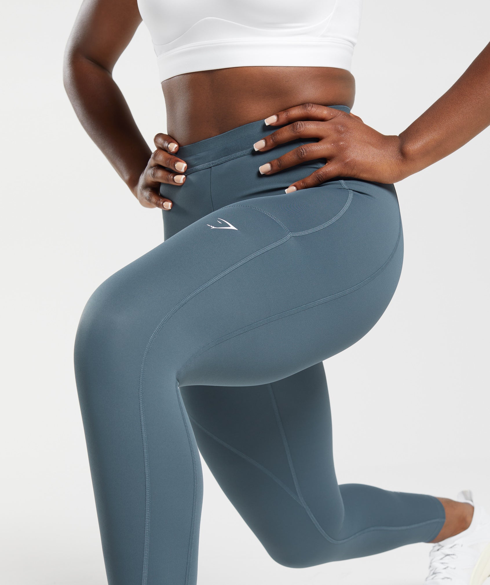 Running Leggings in Smokey Teal - view 5