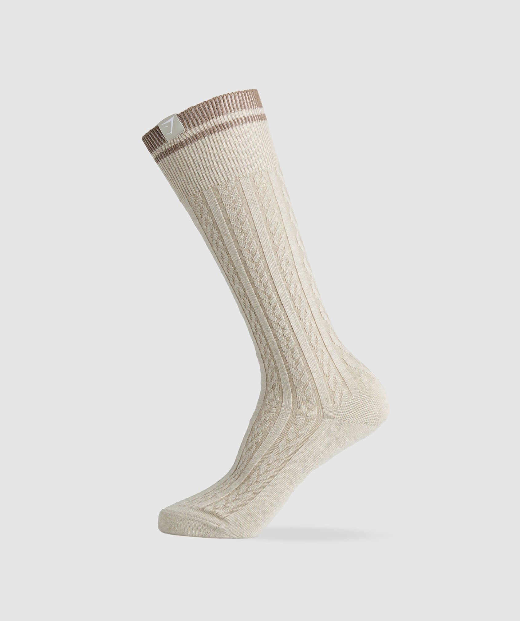 Gymshark Crew Socks 3pk - White/Pebble Grey/Desert Beige