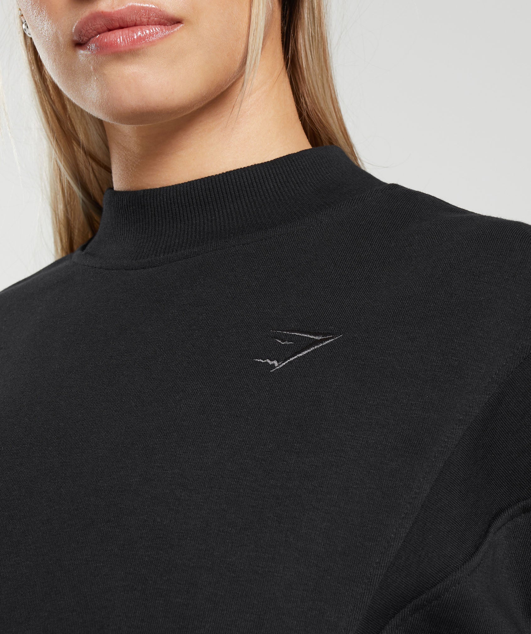 Rest Day Cotton Contour Pullover in Black - view 6