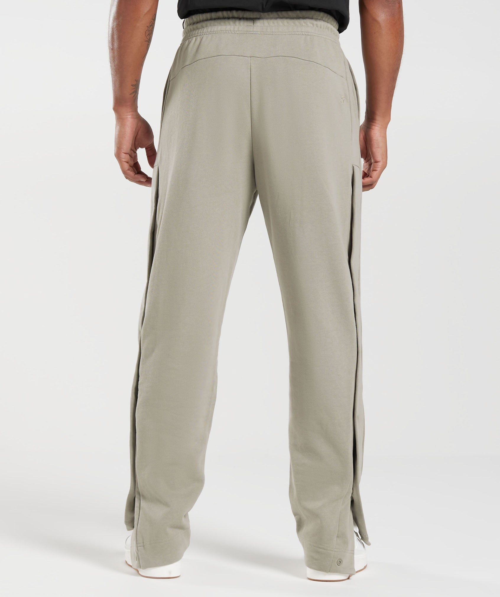 Rest Day Essentials Sweat Snap Joggers in  Ecru Brown - view 2