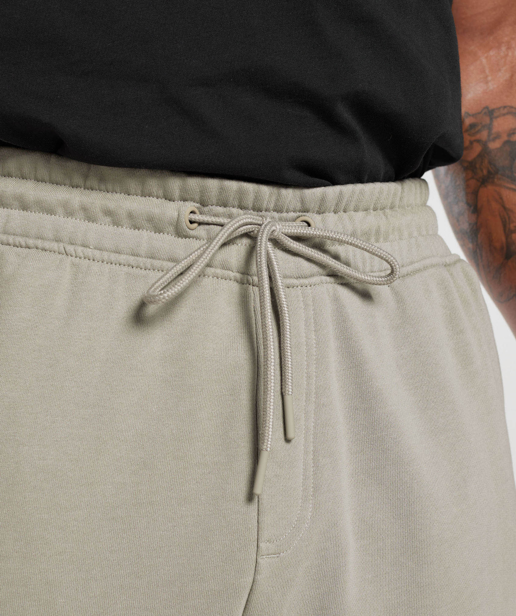 Rest Day Essentials Sweat Snap Joggers in  Ecru Brown - view 7