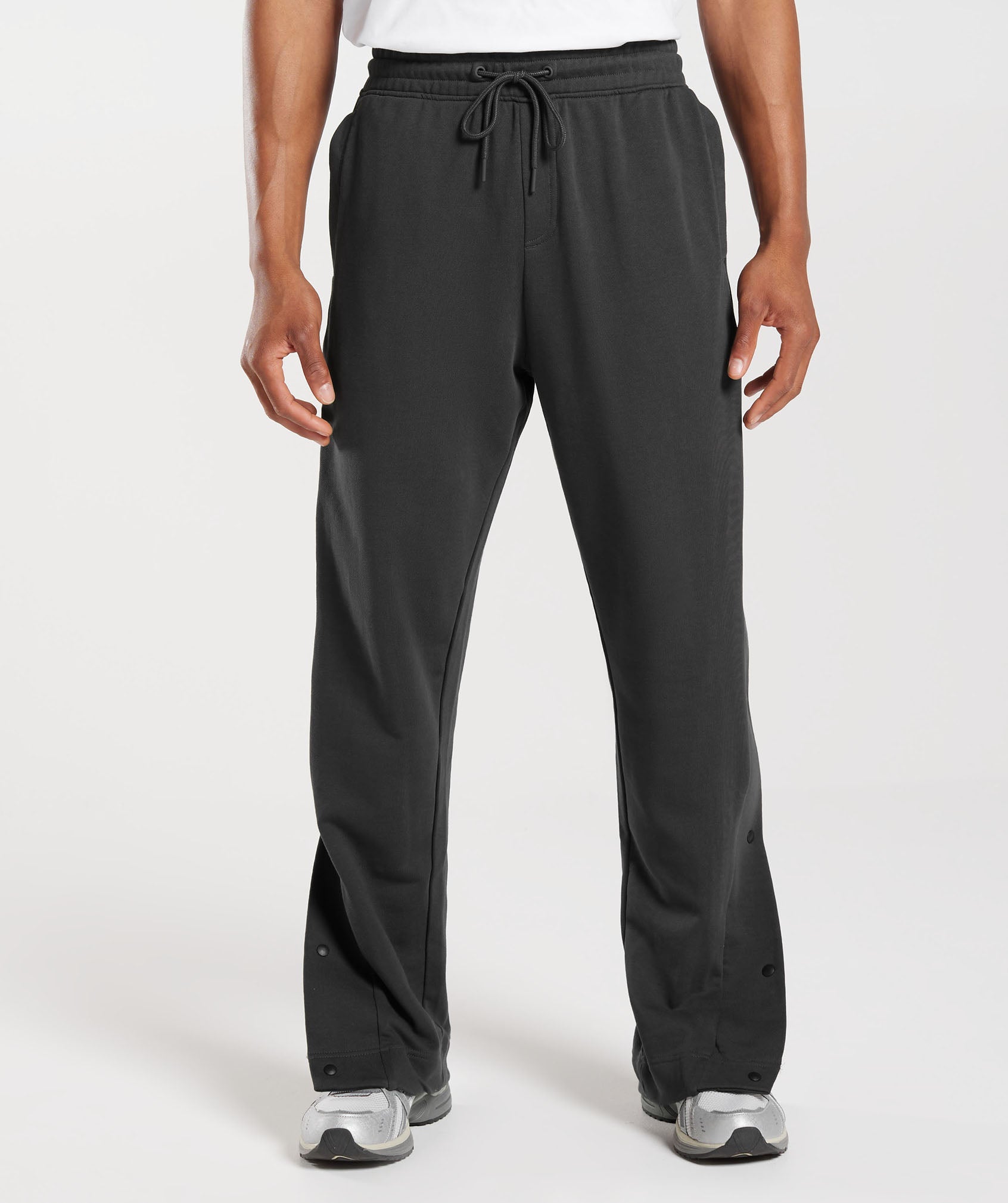 Rest Day Essentials Sweat Snap Joggers in Onyx Grey