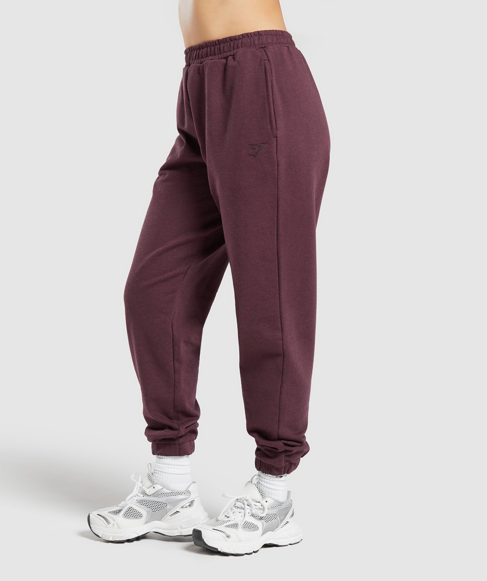 Rest Day Sweat Joggers in Deep Plum Marl - view 3