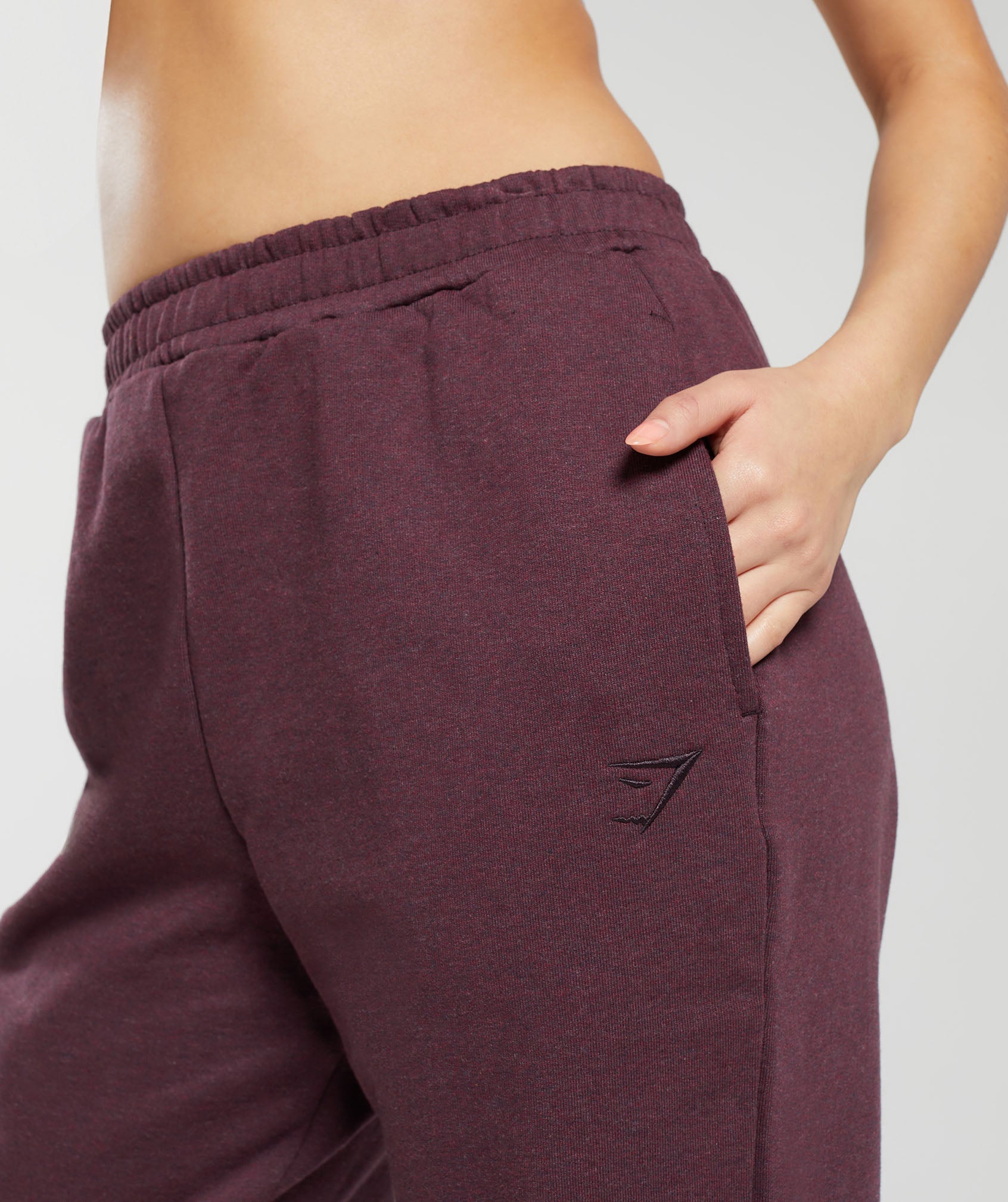 Rest Day Sweat Joggers in Deep Plum Marl - view 5