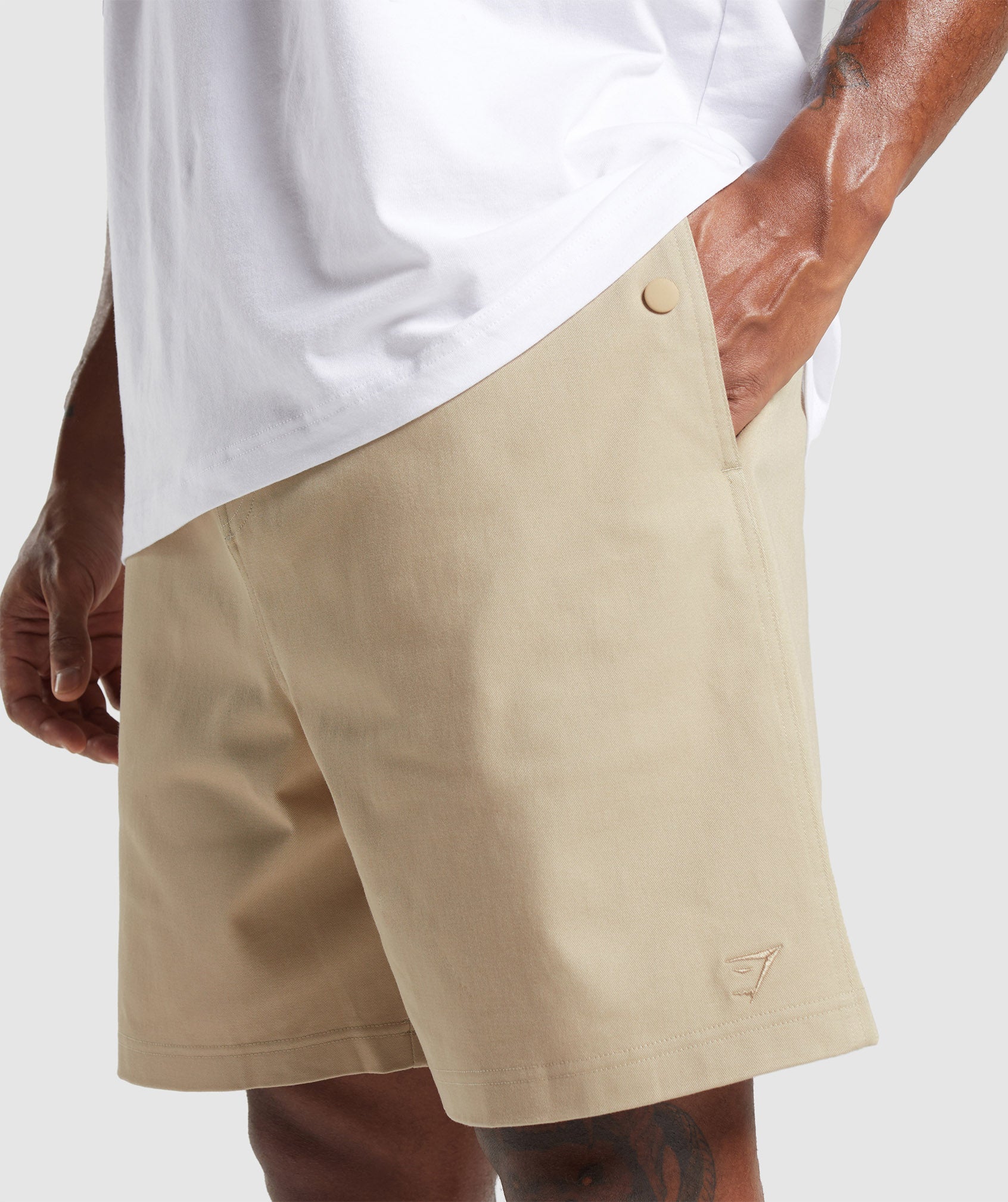 Rest Day Woven Shorts in Desert Beige - view 6