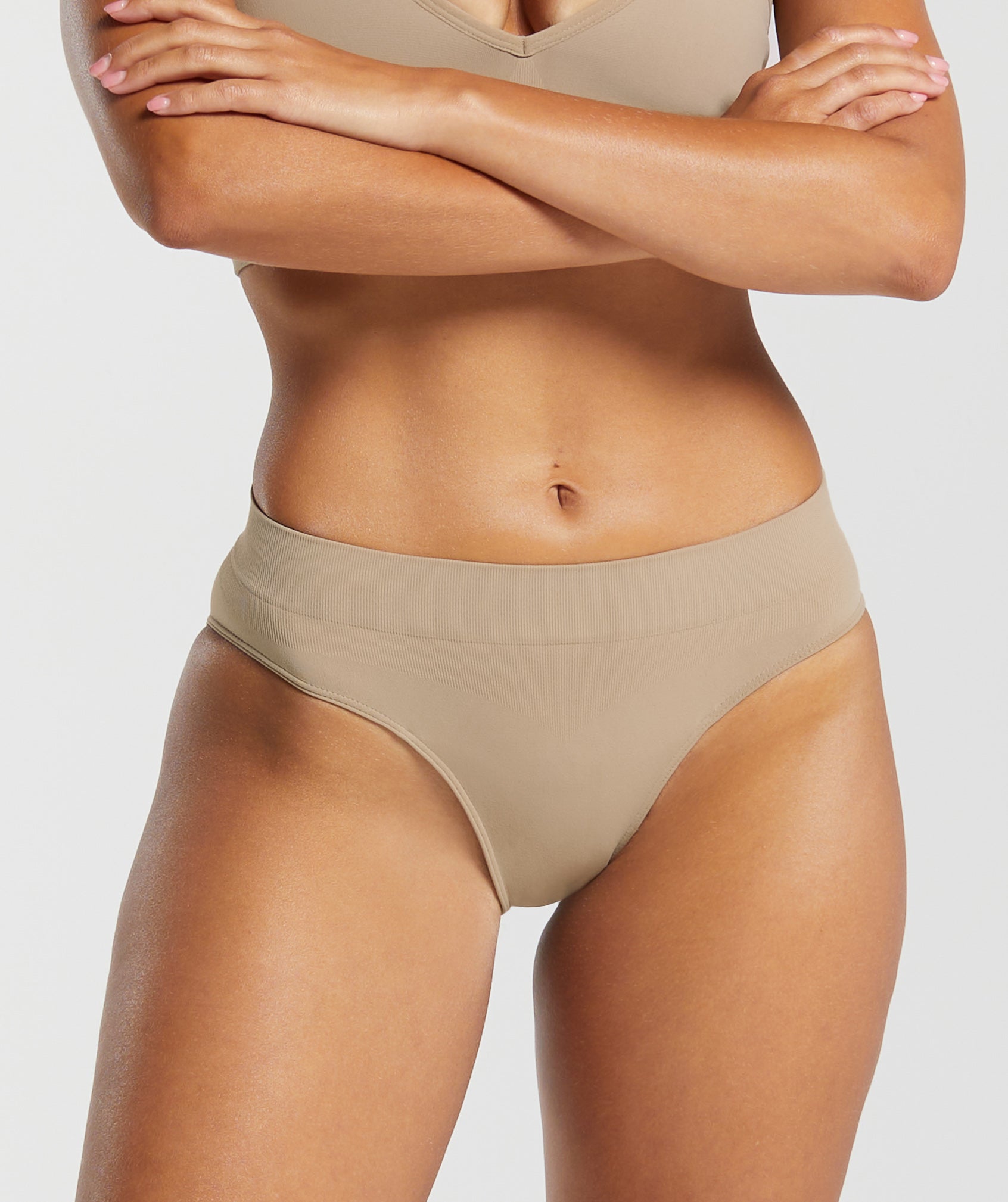 Seamless Brief in Cement Brown - view 1