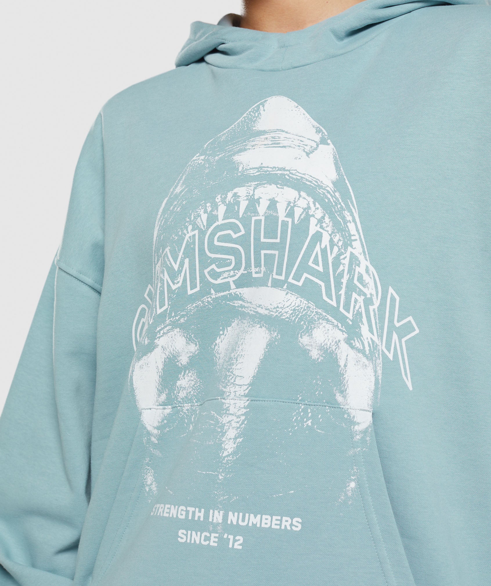 Shark Attack Oversized Hoodie Black curated on LTK