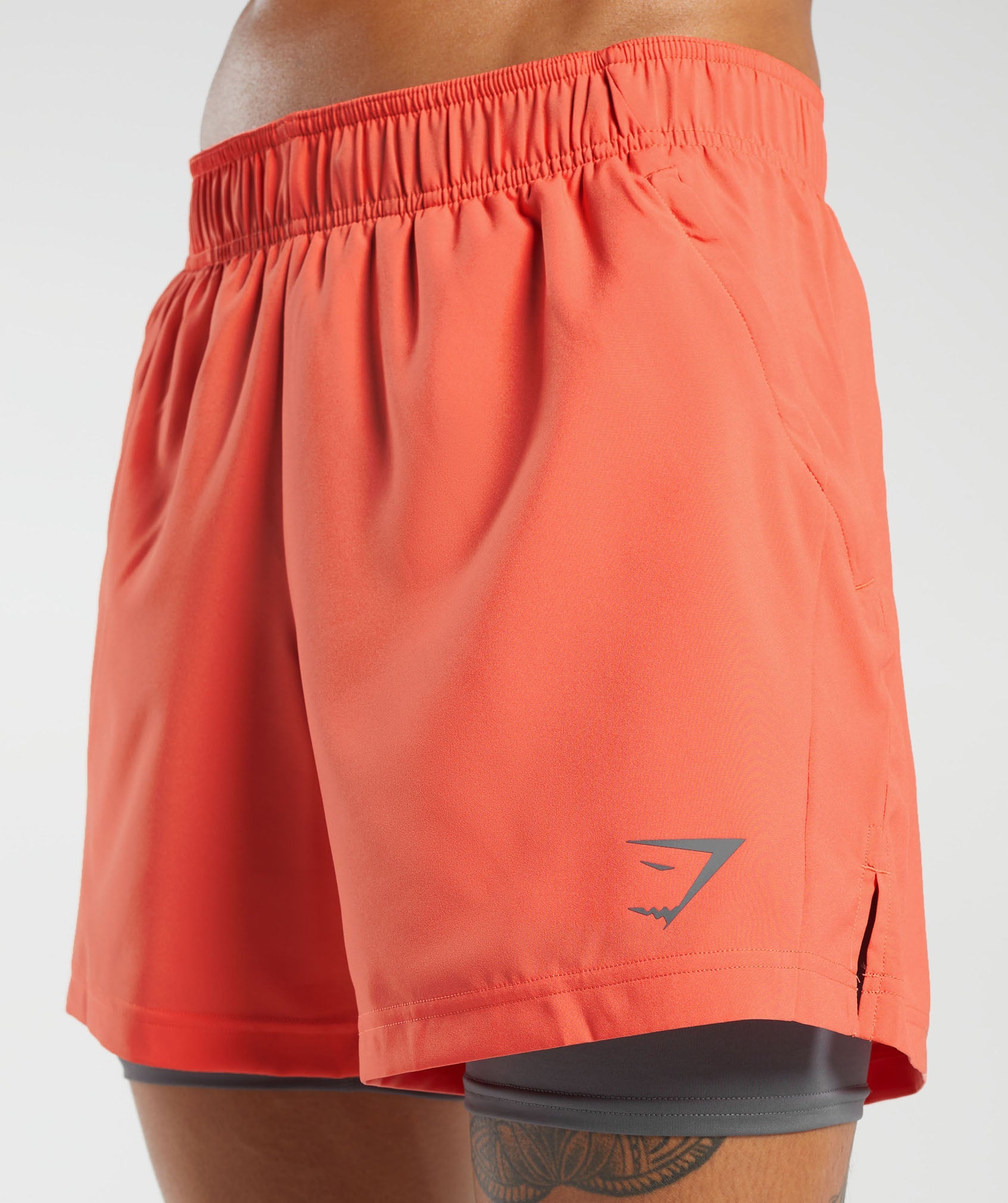 Sport 5" 2 in 1 Shorts in Aerospace Orange/Silhouette Grey - view 5