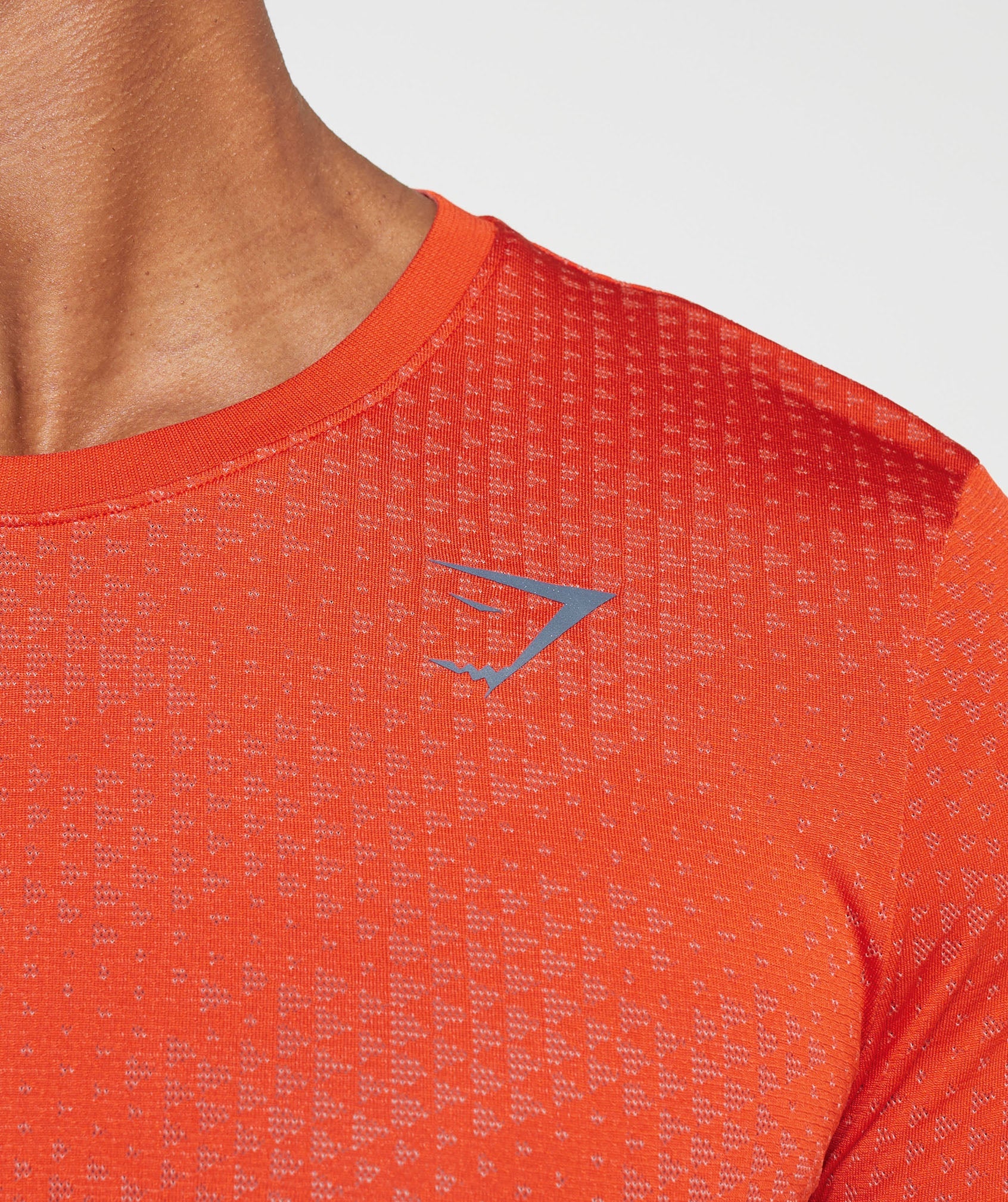 Sport Seamless T-Shirt in Electric Orange/Rust Red - view 5
