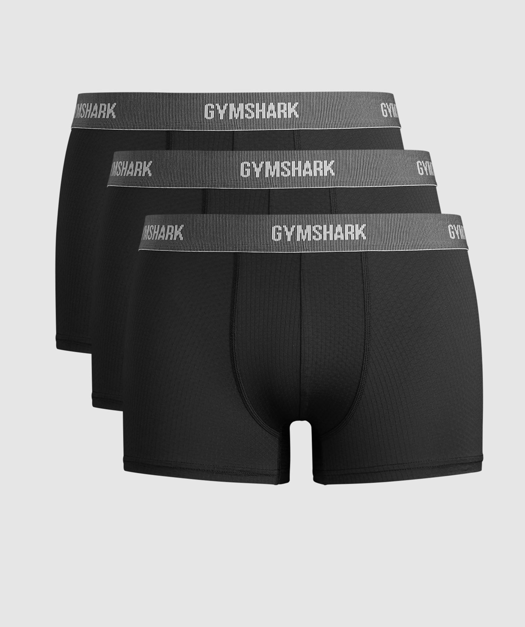 Brand New Men's GymShark Black and Grey Logo Boxer Shorts Size M & L