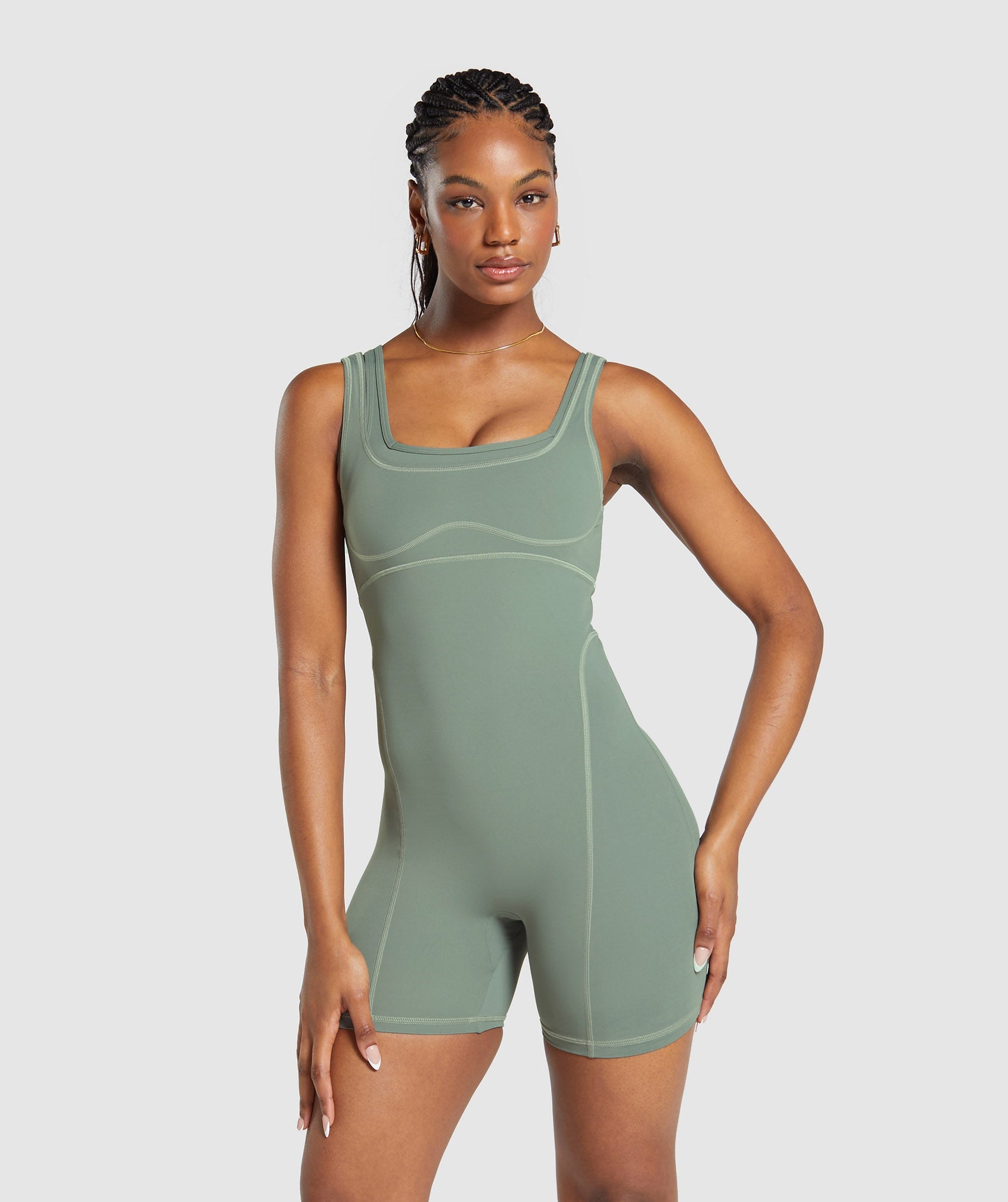 Gymshark Strappy All In One - Linen Brown