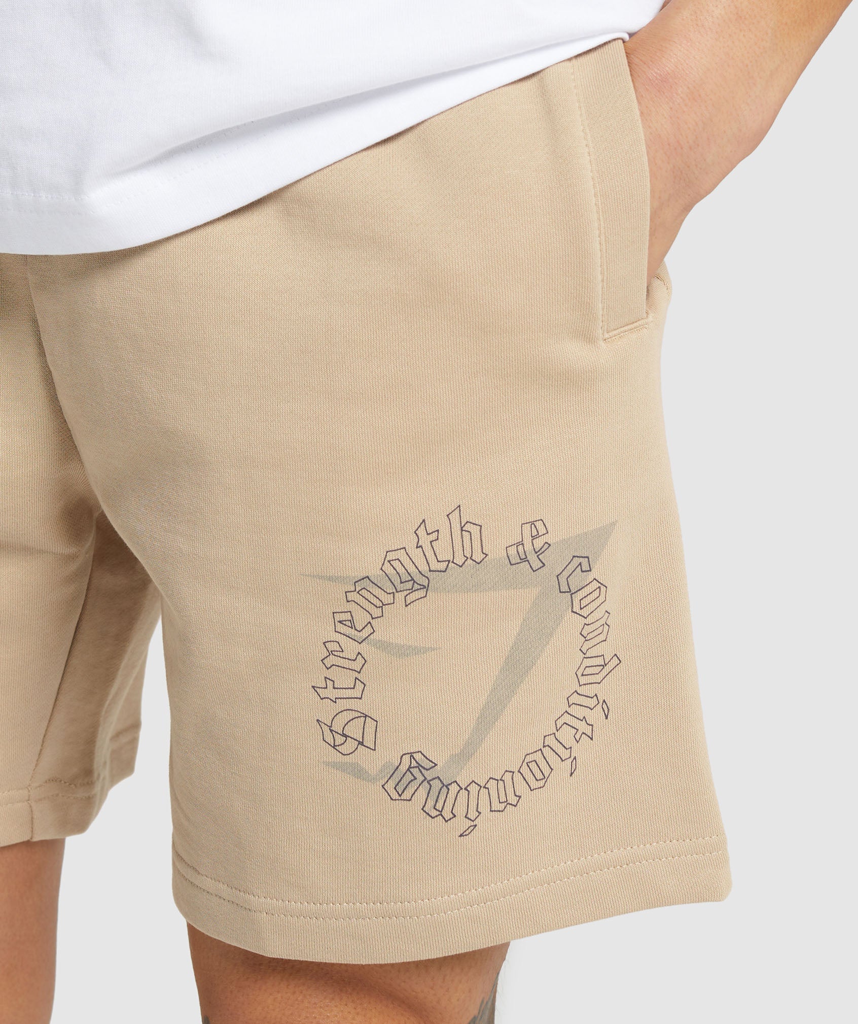 Strength and Conditioning 7" Shorts in Vanilla Beige - view 5