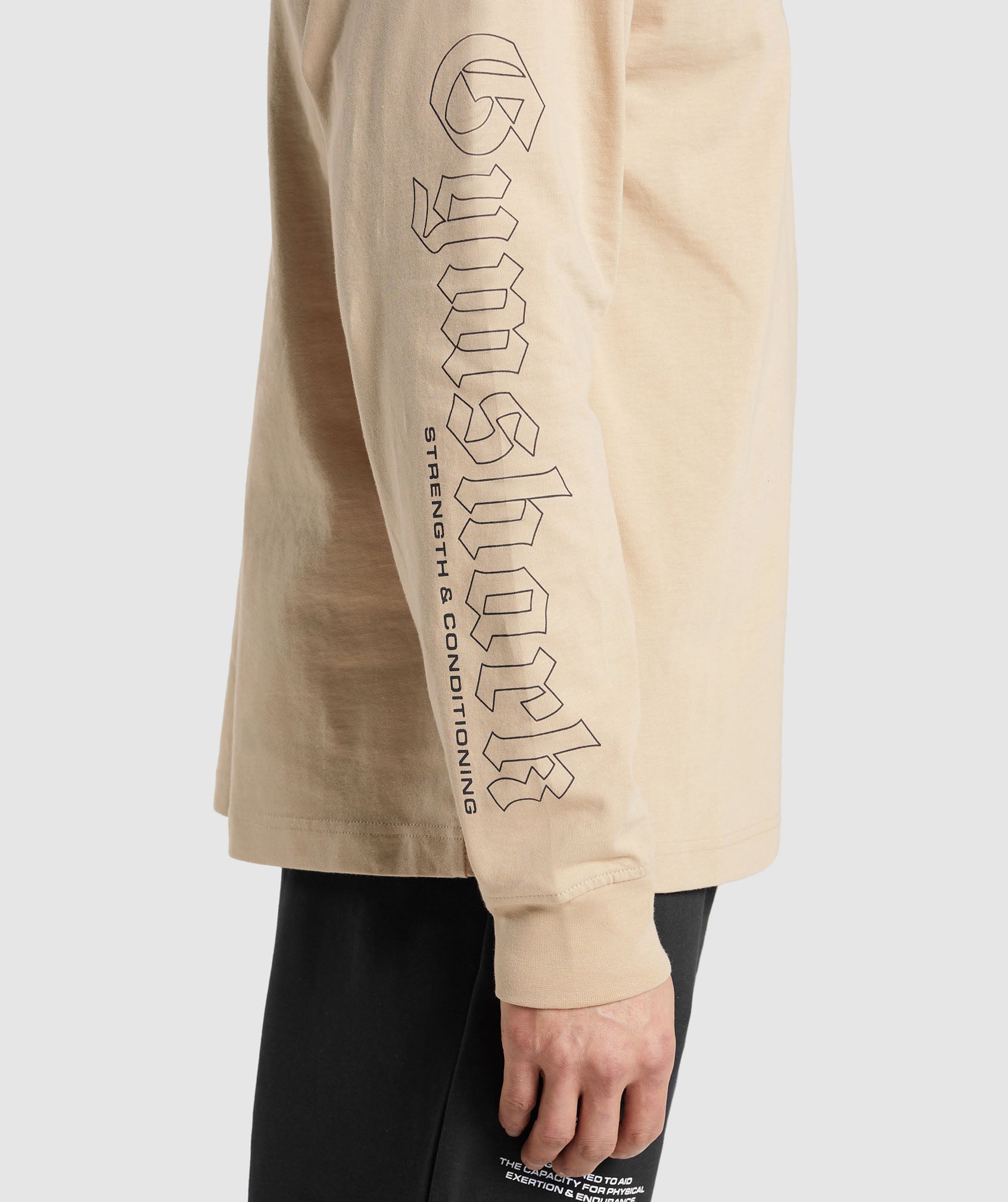 Strength and Conditioning Long Sleeve T-Shirt in Vanilla Beige - view 5