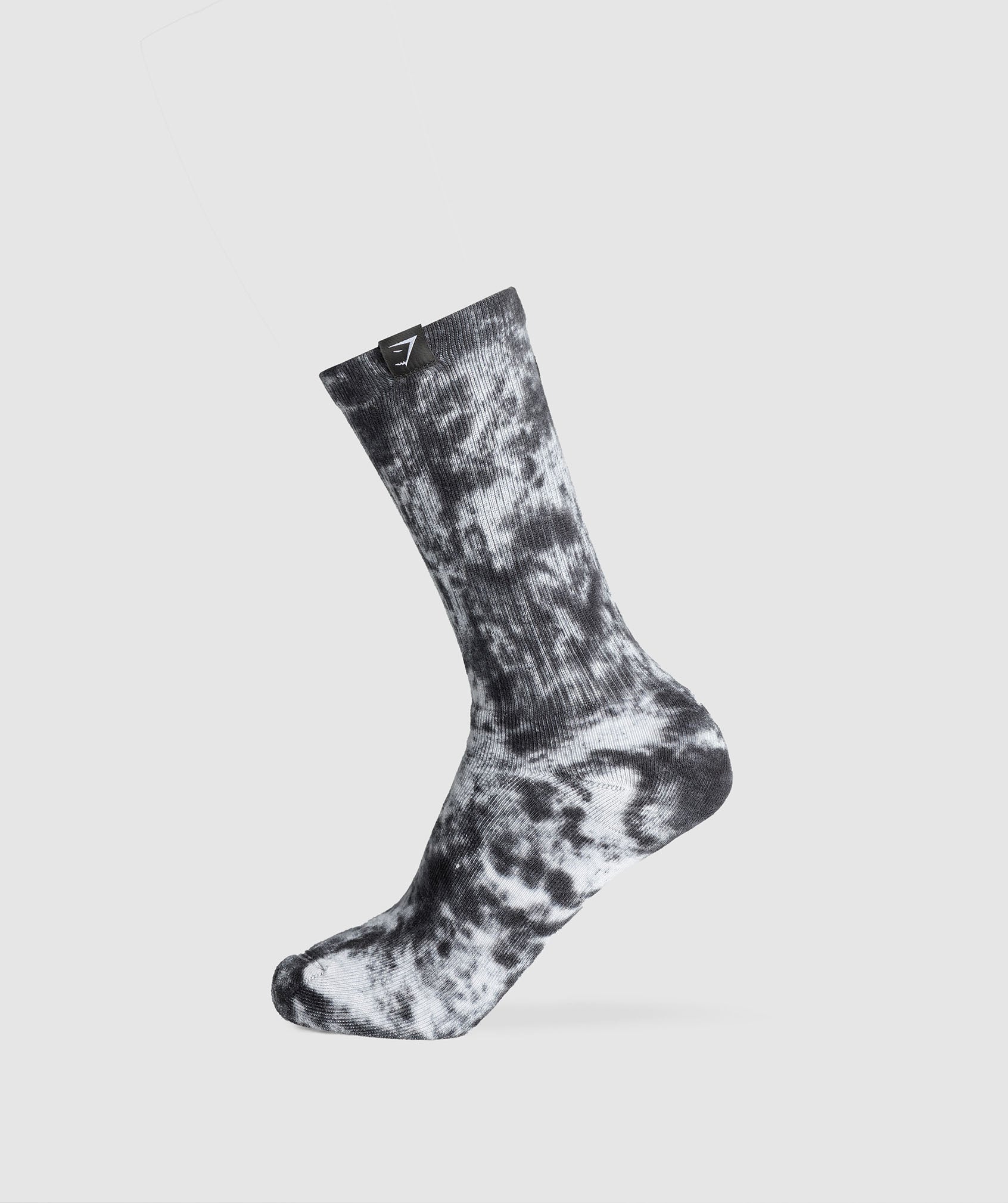 Summer Tie Dye Crew Socks in Black/White - view 1