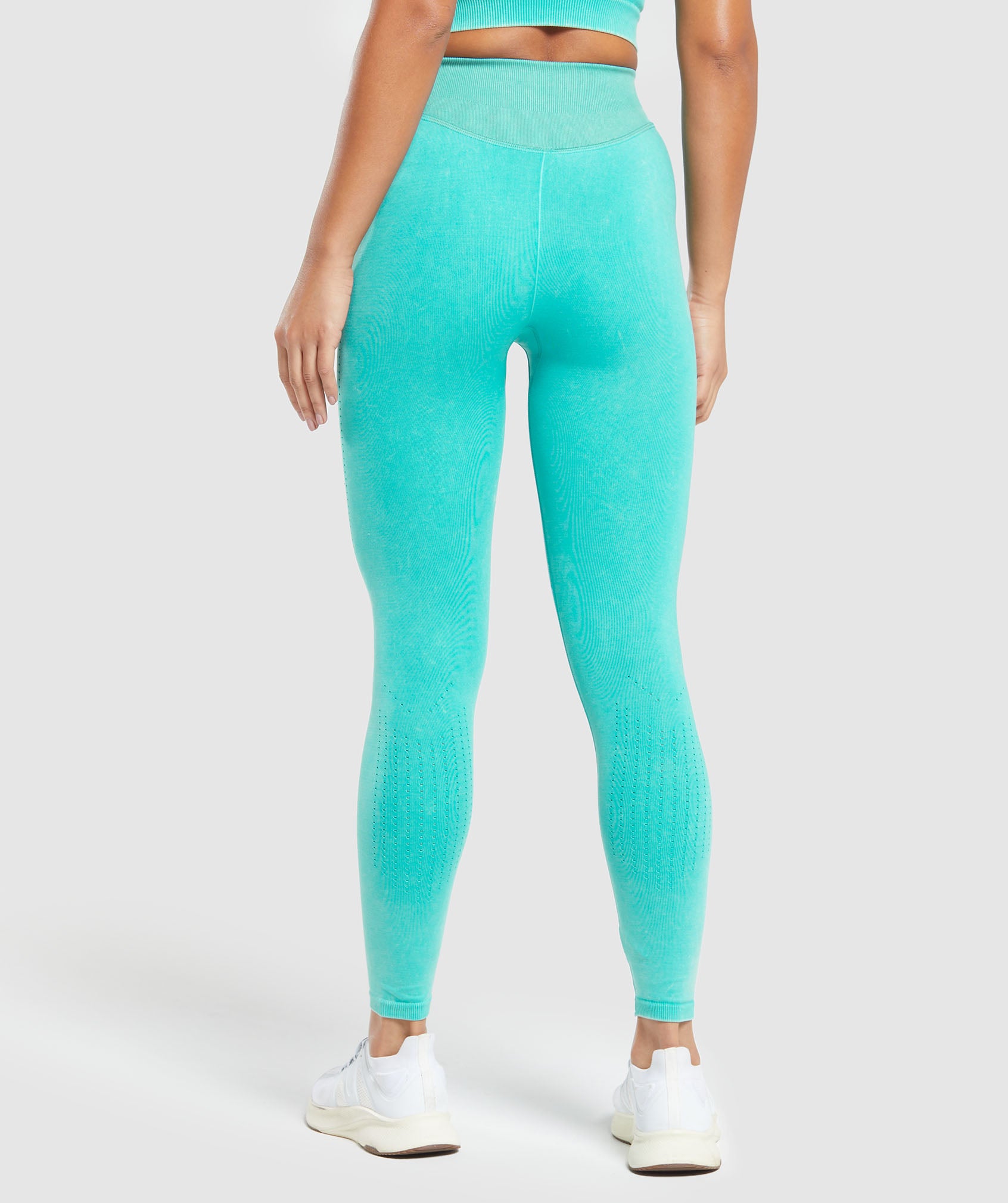 Gymshark Marl Seamless Leggings - Light Blue Marl/Light Grey Marl