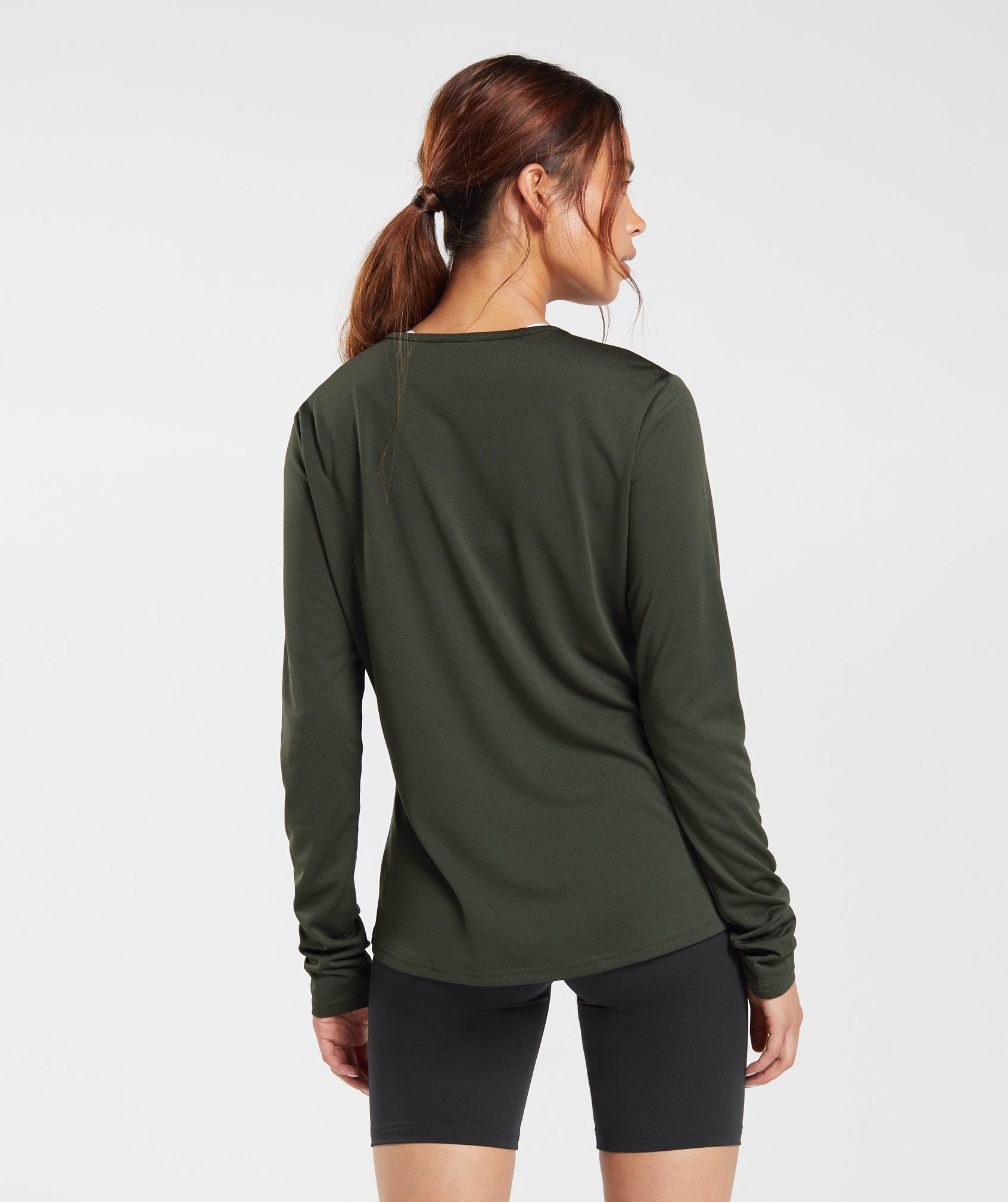 Training Long Sleeve Top in Deep Olive Green - view 2